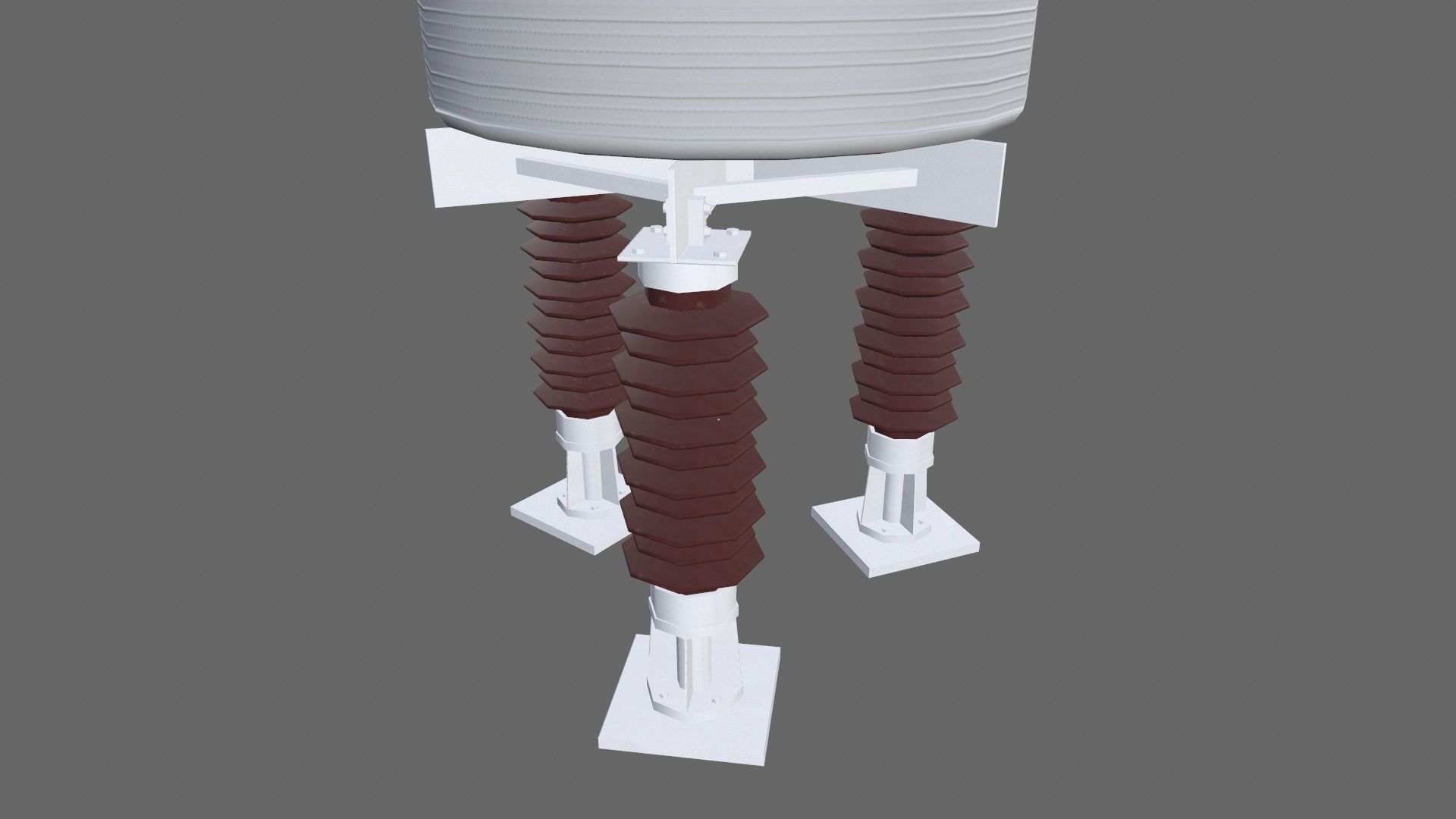Air Core Reactor Low-poly 3D model_5
