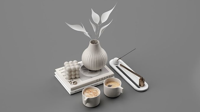 Decorative Set for Coffee Table 3D model