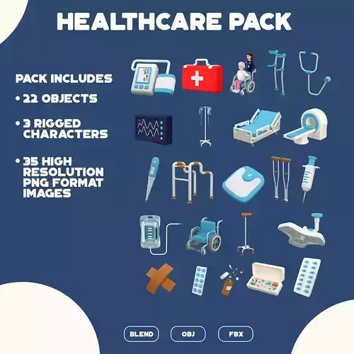 Healthcare Set 3D model