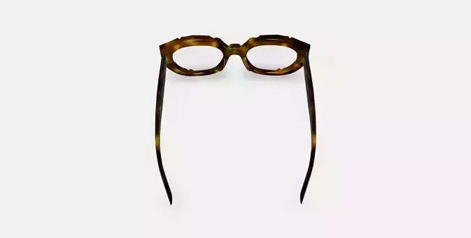 Maxine Eyeglasses in Cognac Tortoise 3D model