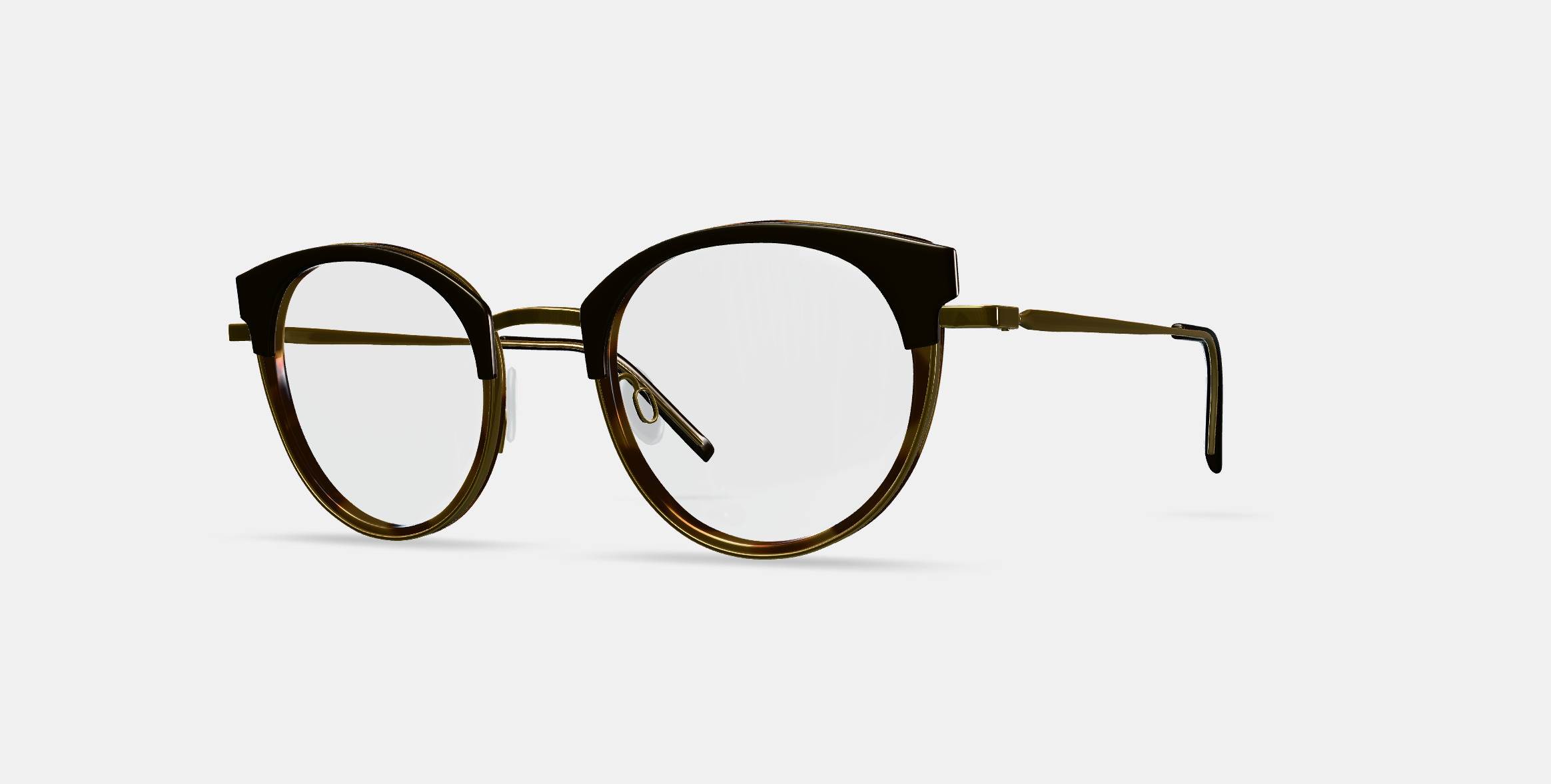 Angelise Eyeglasses in Layered Marzipan Tortoise with Polished  3D model_13