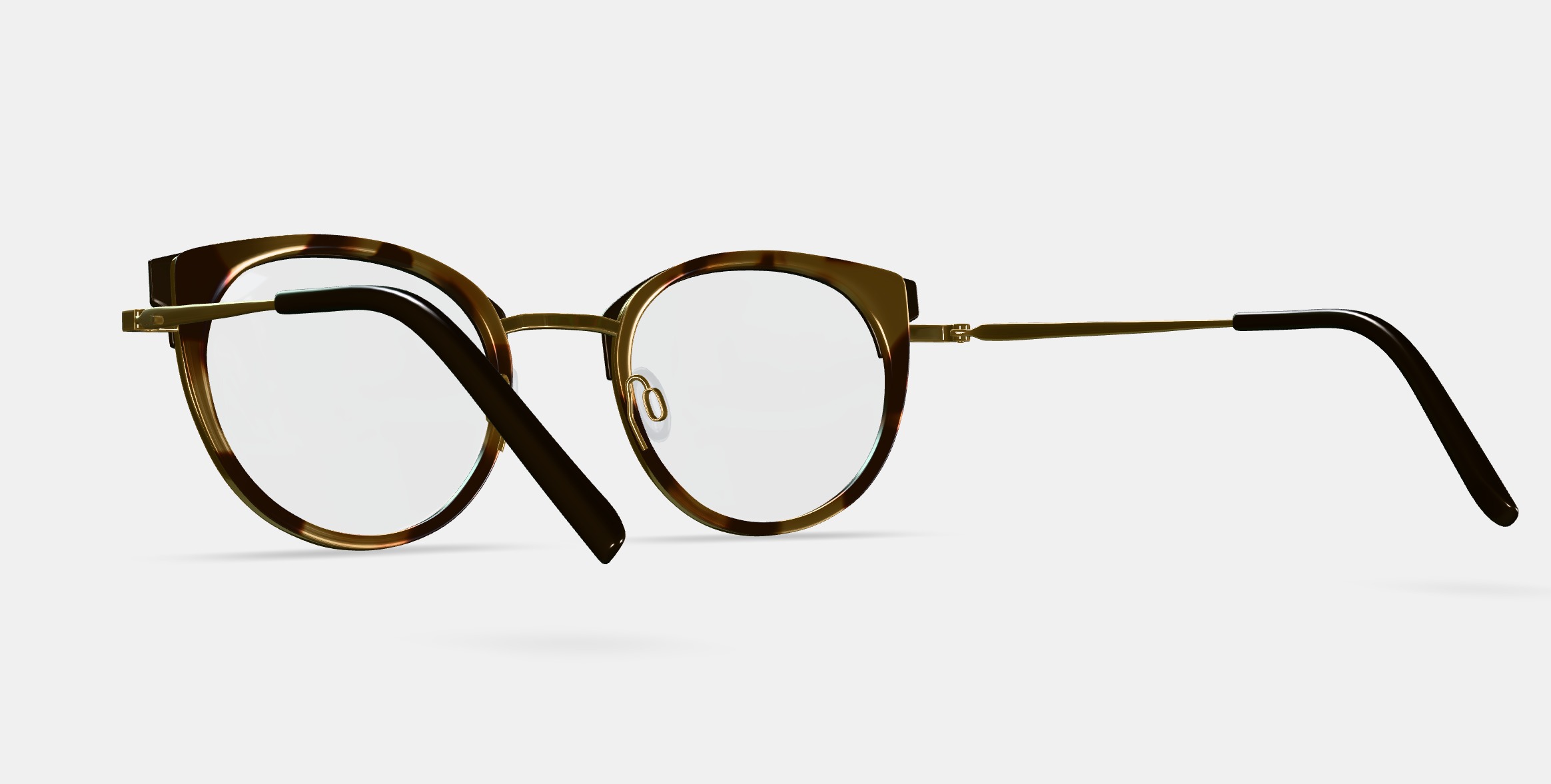 Angelise Eyeglasses in Layered Marzipan Tortoise with Polished  3D model_3