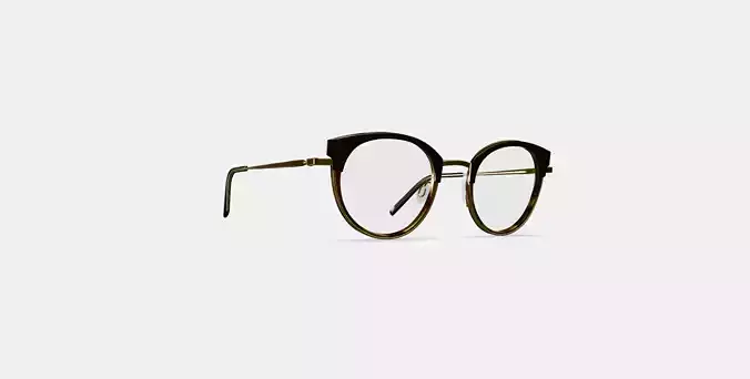 Angelise Eyeglasses in Layered Marzipan Tortoise with Polished 