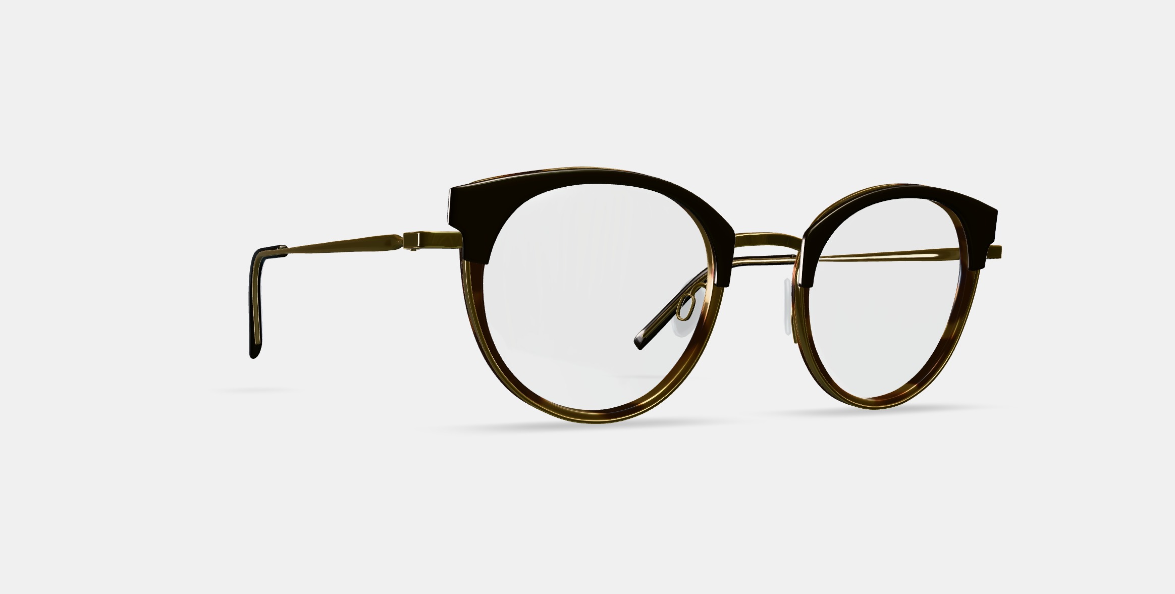 Angelise Eyeglasses in Layered Marzipan Tortoise with Polished  3D model_9