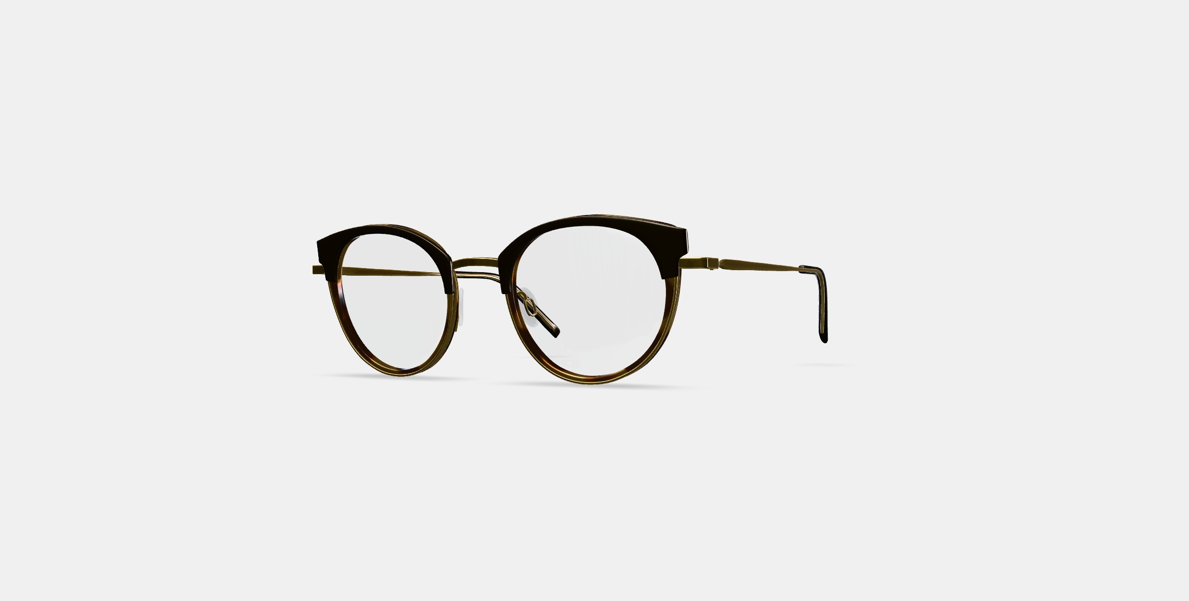 Angelise Eyeglasses in Layered Marzipan Tortoise with Polished  3D model_12