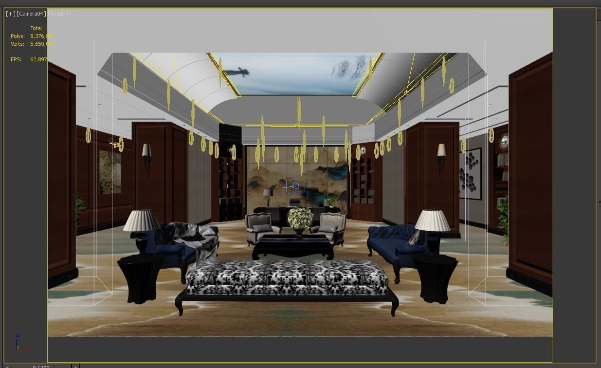 Office interior 3D model_2