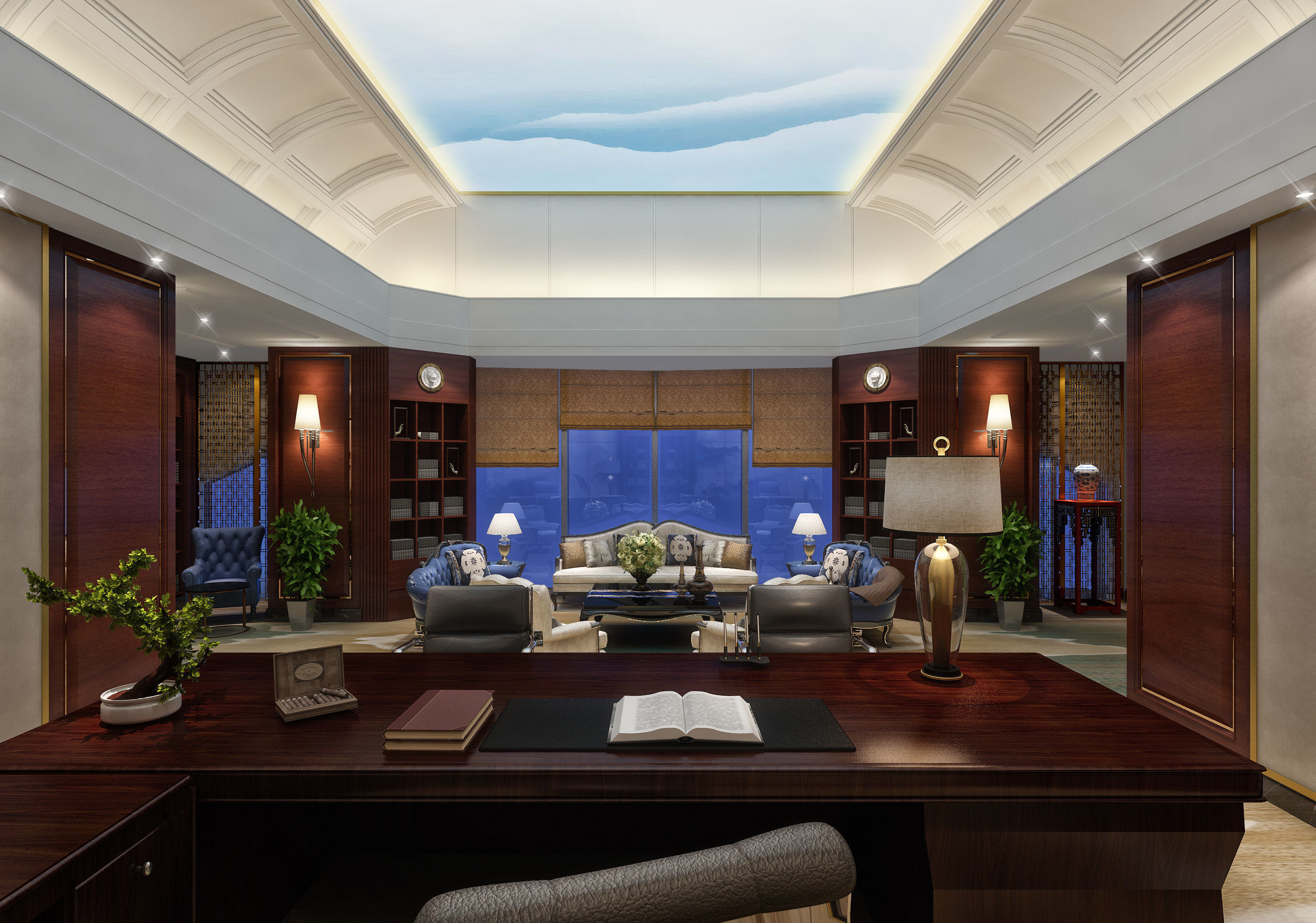 Office interior 3D model_1