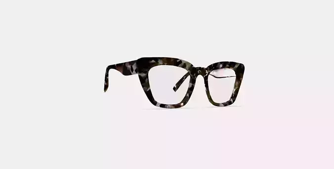 Lorena Eyeglasses in Black Currant Tortoise 3D model