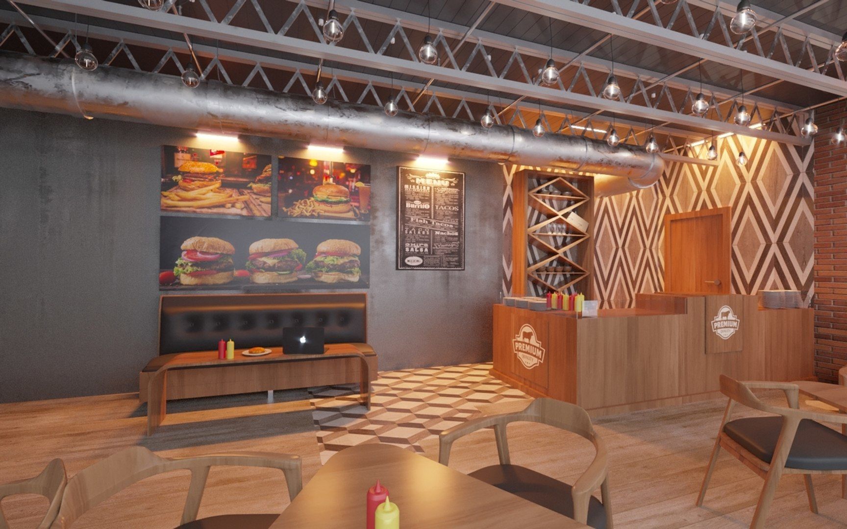 Vol 10 Collection coffeeshop and Restaurant 3D model_36