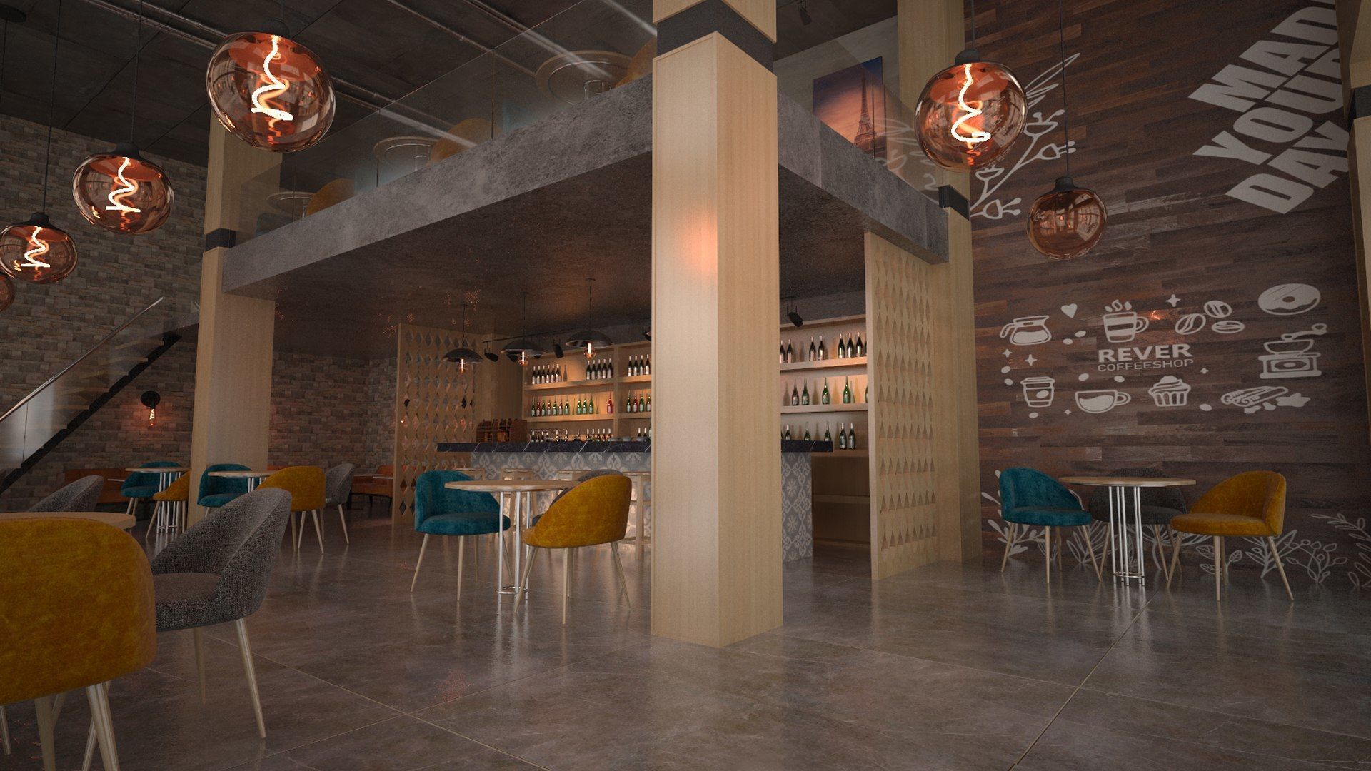 Vol 10 Collection coffeeshop and Restaurant 3D model_42