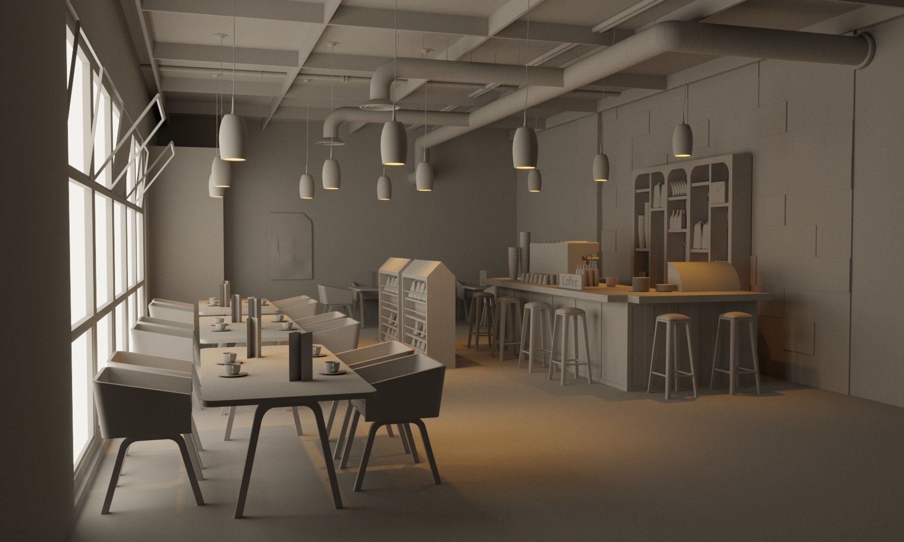 Vol 10 Collection coffeeshop and Restaurant 3D model_97