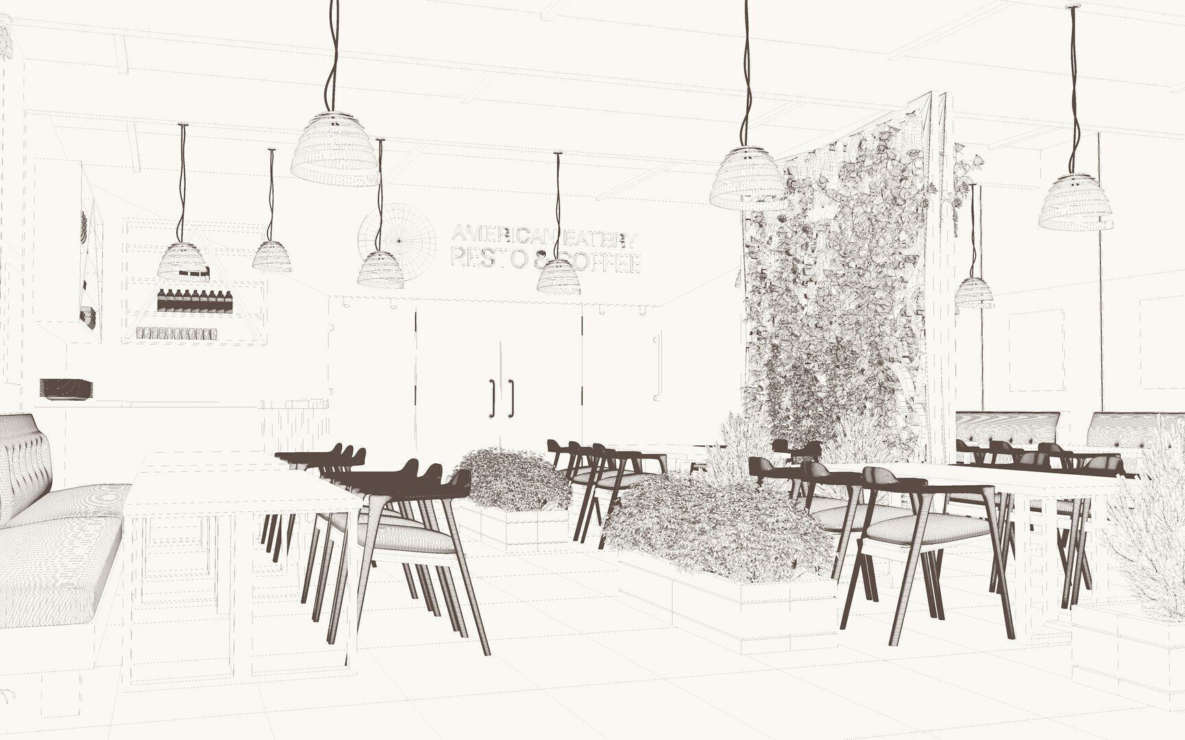 Vol 10 Collection coffeeshop and Restaurant 3D model_80