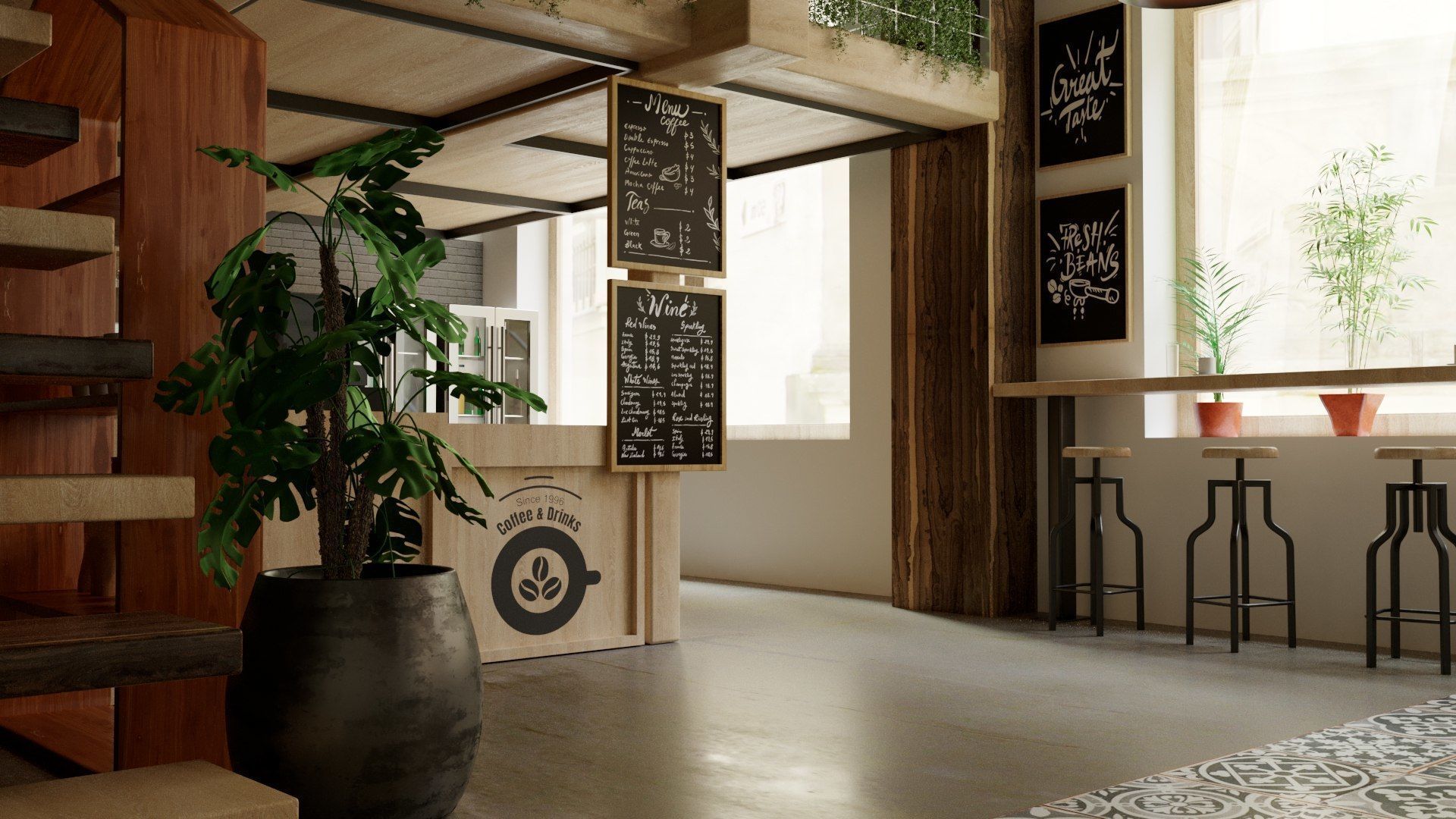 Vol 10 Collection coffeeshop and Restaurant 3D model_8