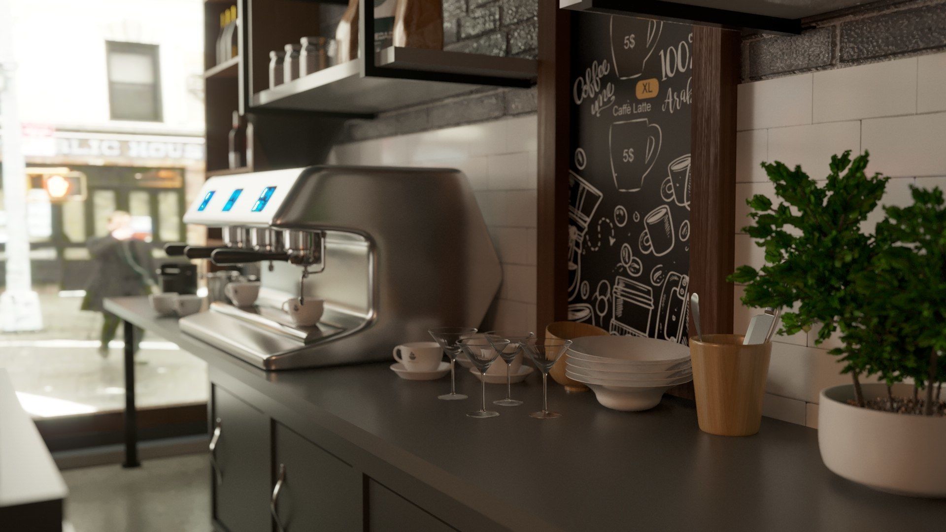 Vol 10 Collection coffeeshop and Restaurant 3D model_27