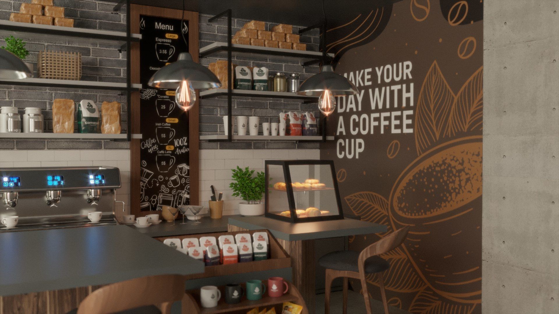 Vol 10 Collection coffeeshop and Restaurant 3D model_23