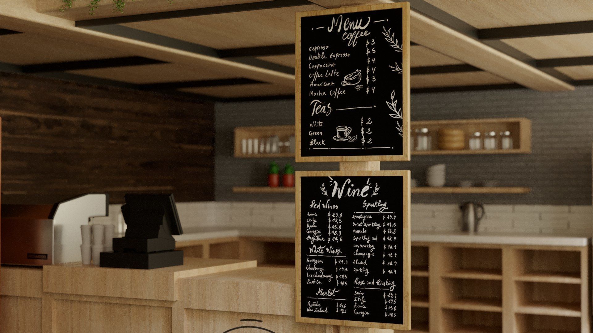 Vol 10 Collection coffeeshop and Restaurant 3D model_11