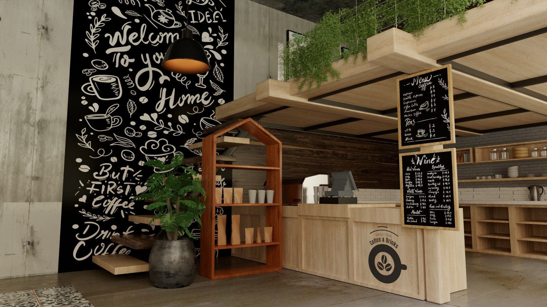 Vol 10 Collection coffeeshop and Restaurant 3D model_13