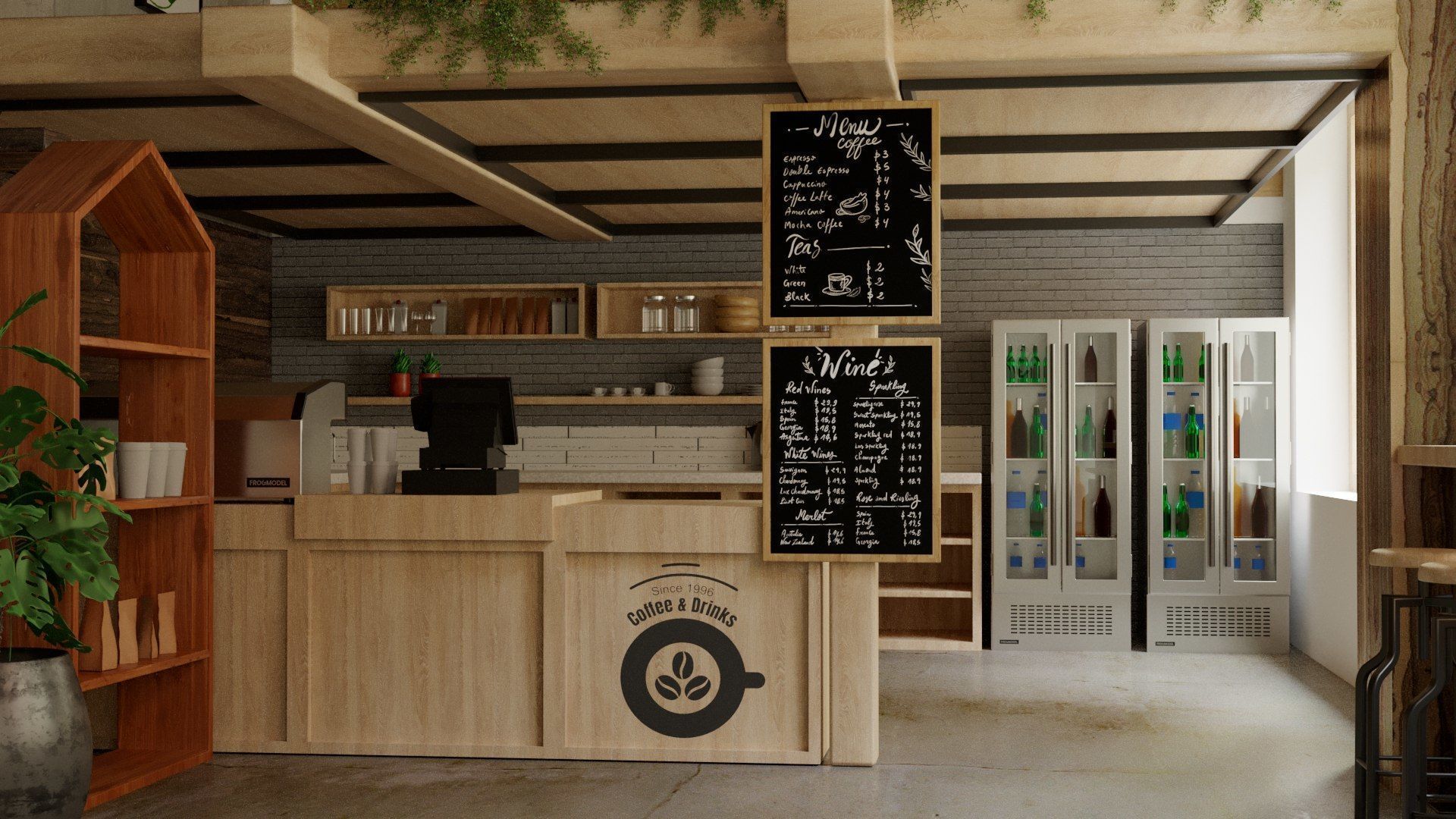 Vol 10 Collection coffeeshop and Restaurant 3D model_12