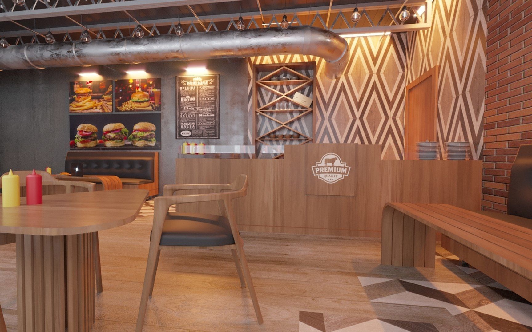 Vol 10 Collection coffeeshop and Restaurant 3D model_32