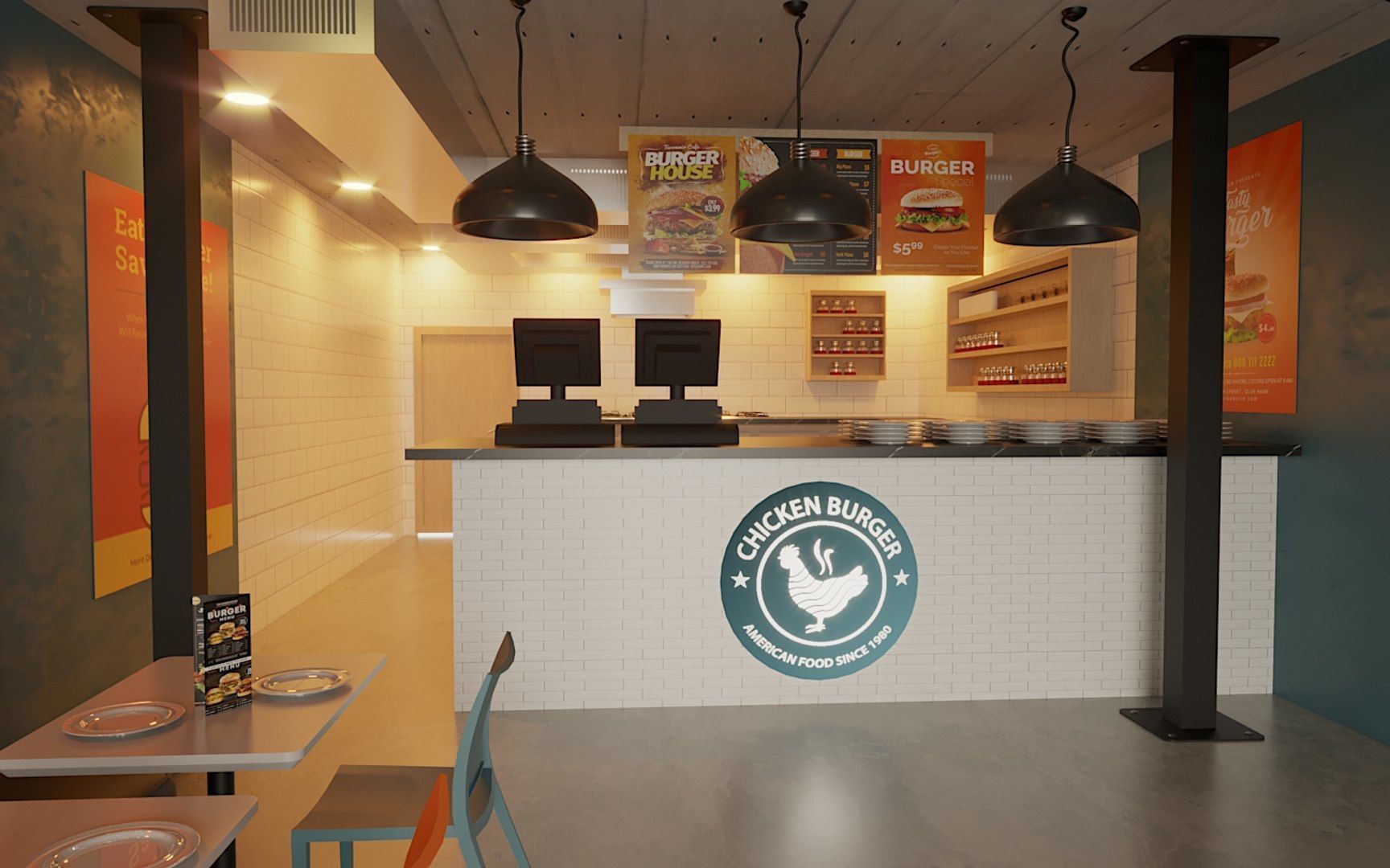 Vol 10 Collection coffeeshop and Restaurant 3D model_59