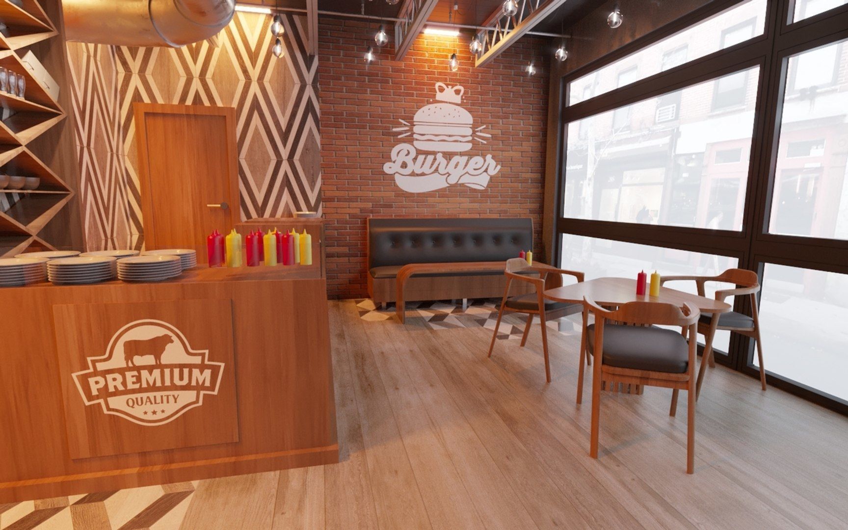 Vol 10 Collection coffeeshop and Restaurant 3D model_38