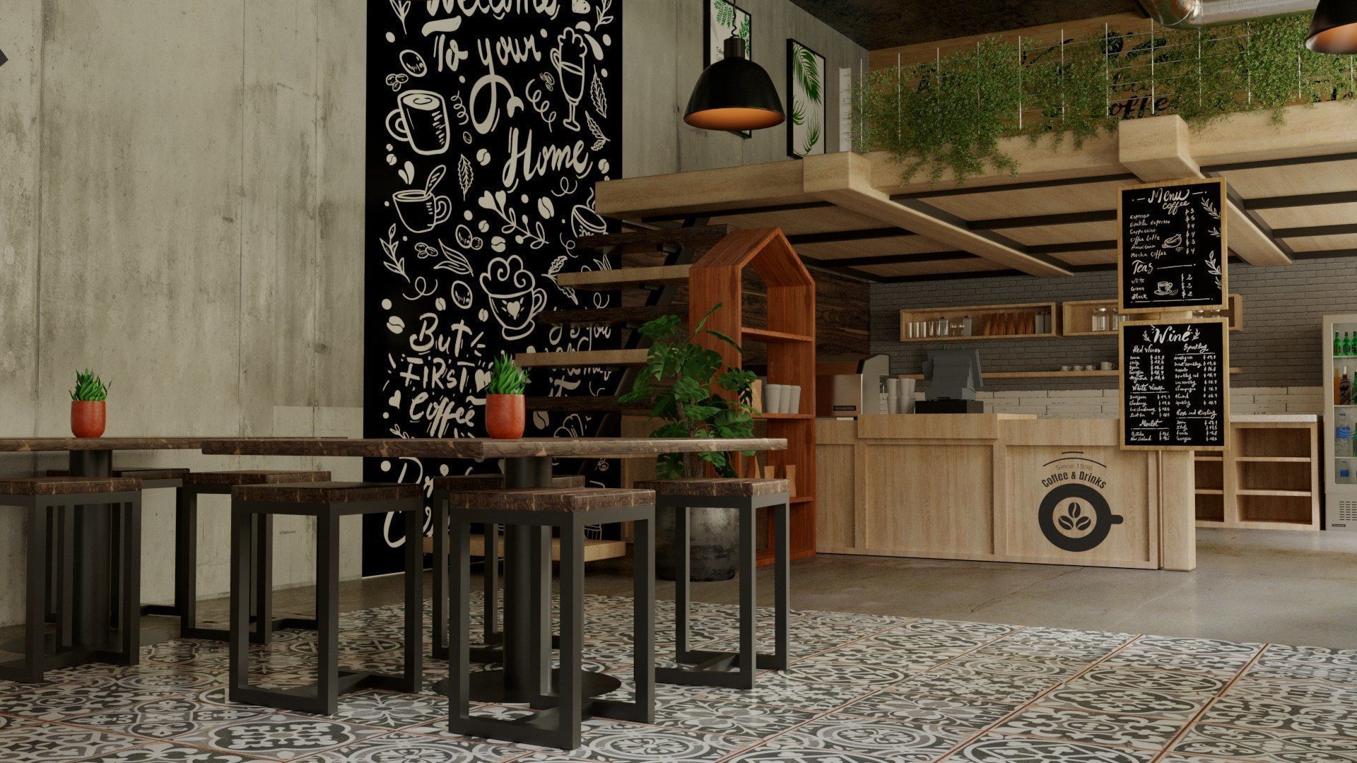 Vol 10 Collection coffeeshop and Restaurant 3D model_7