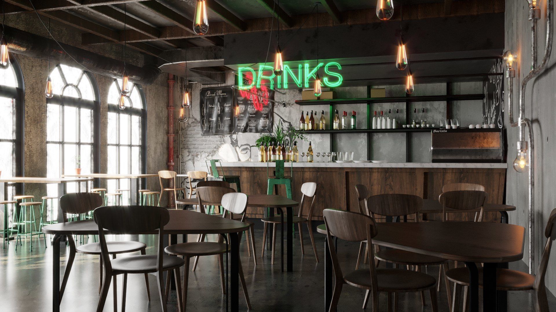 Vol 10 Collection coffeeshop and Restaurant 3D model_92