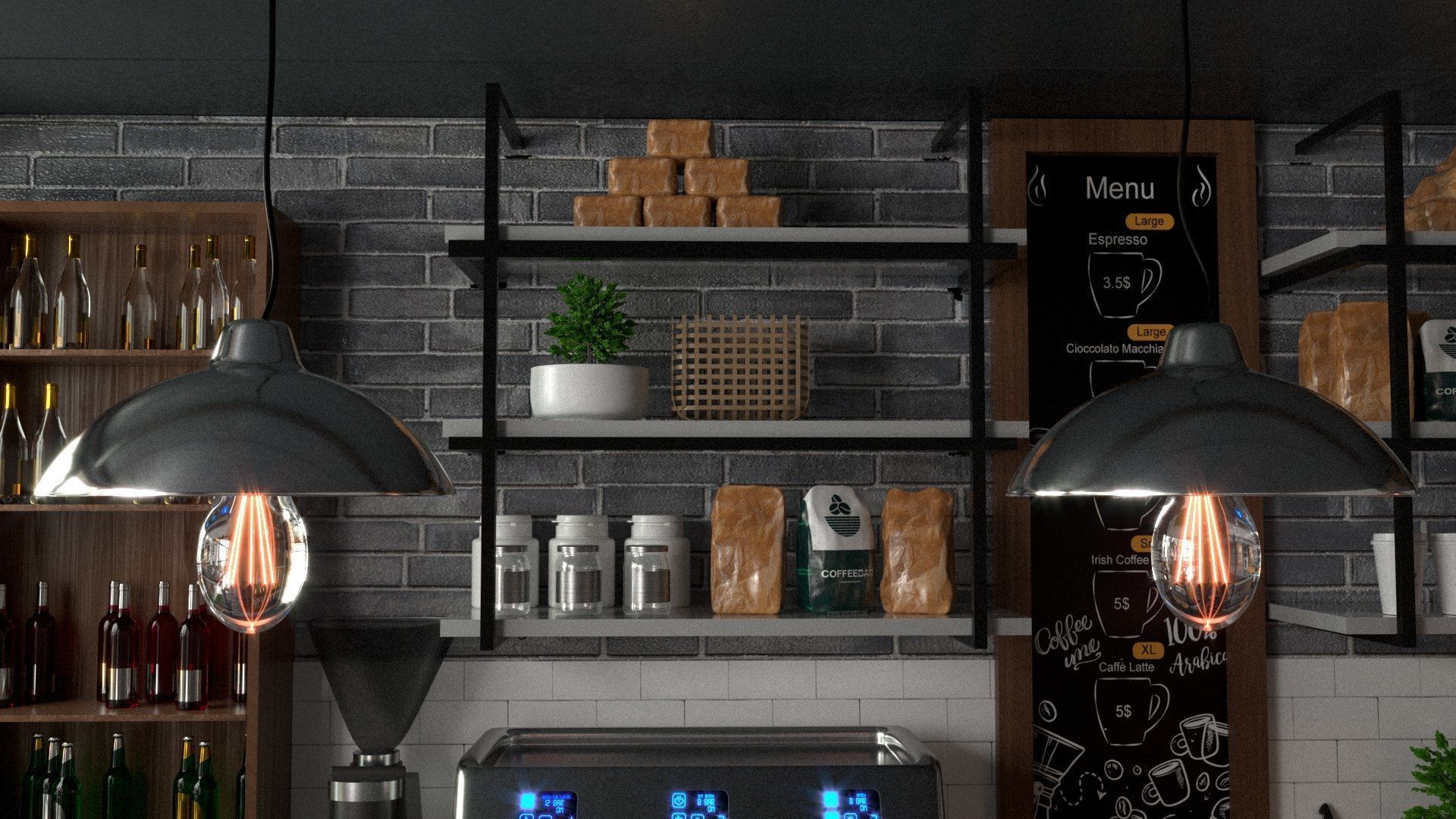 Vol 10 Collection coffeeshop and Restaurant 3D model_26