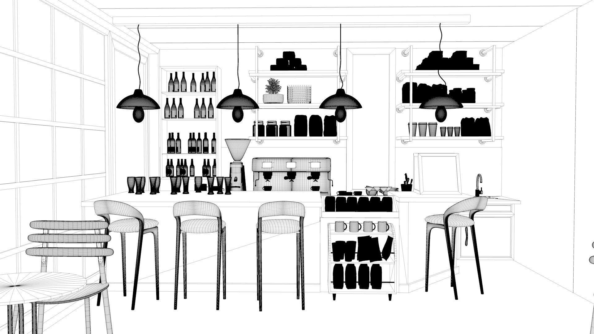 Vol 10 Collection coffeeshop and Restaurant 3D model_30