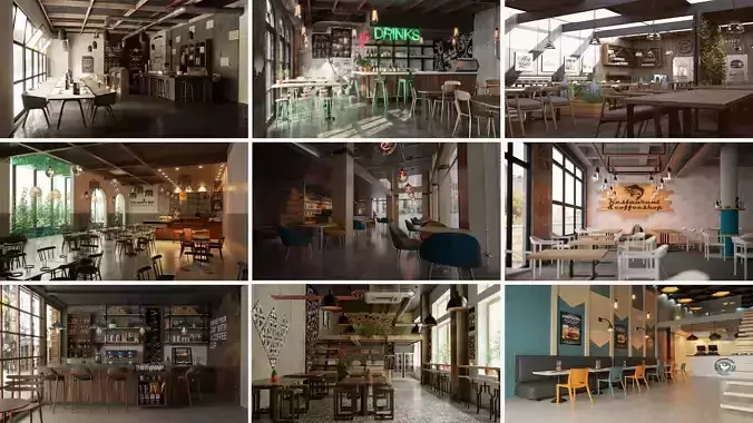 Vol 10 Collection coffeeshop and Restaurant 3D model