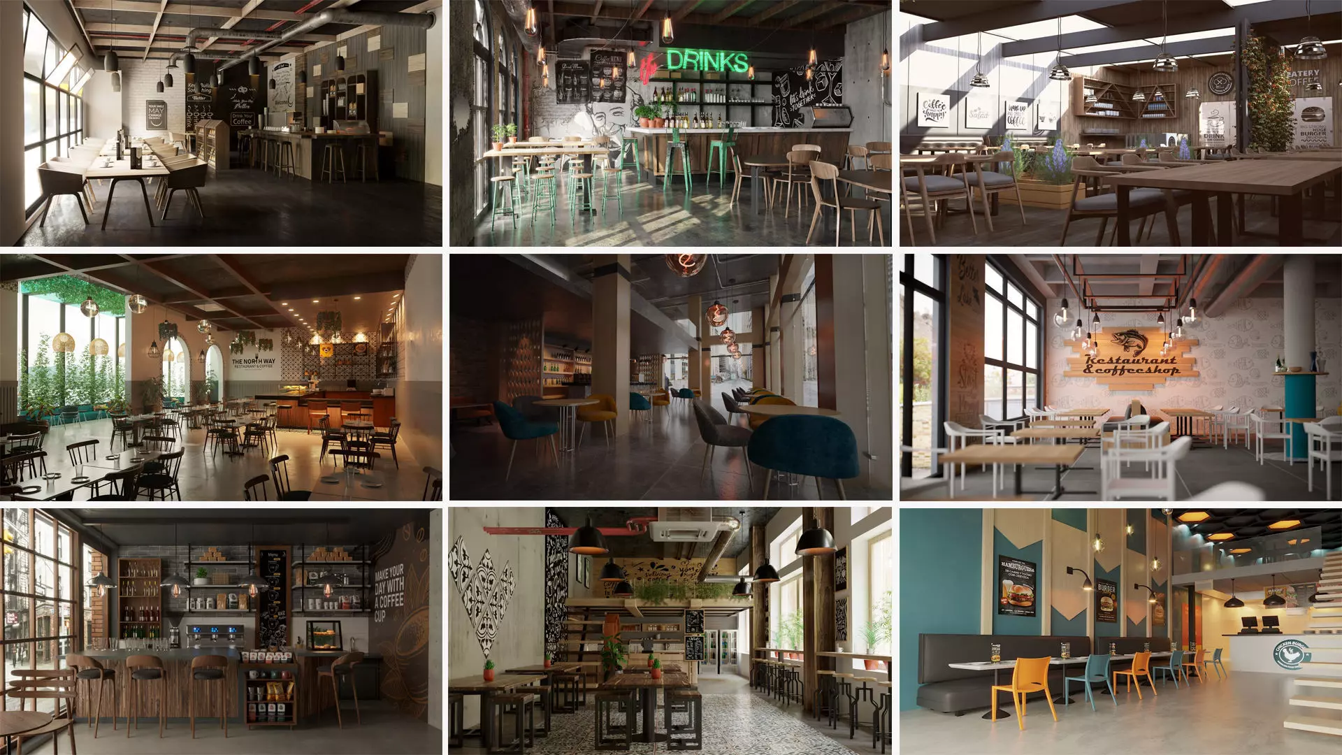 Vol 10 Collection coffeeshop and Restaurant 3D model_0