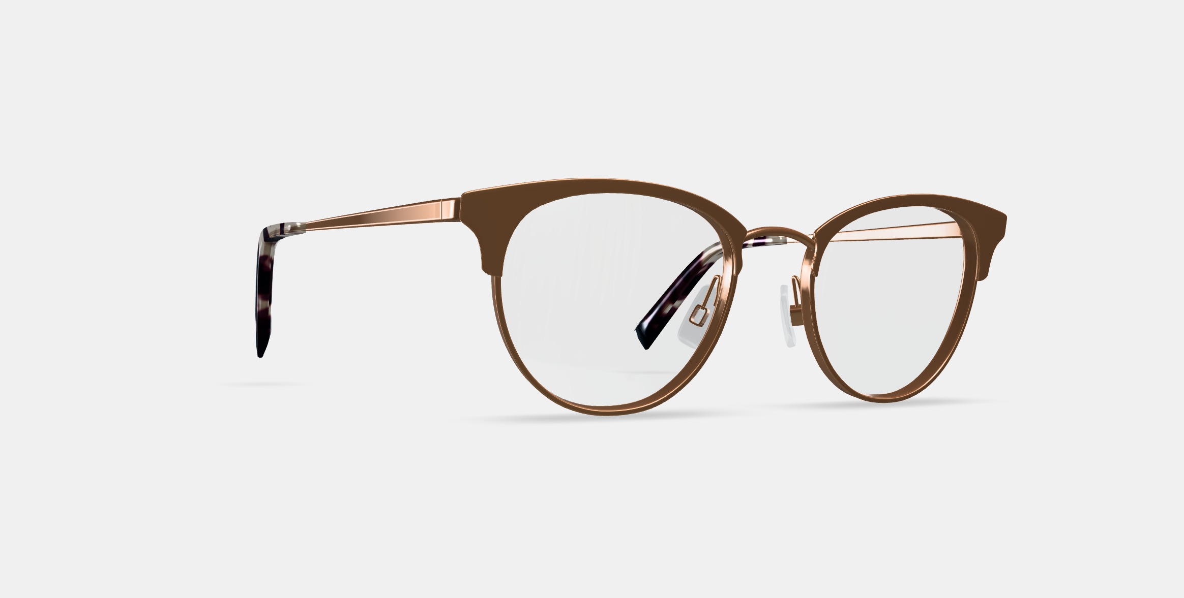 Blair Eyeglasses in Rose Gold 3D model_9