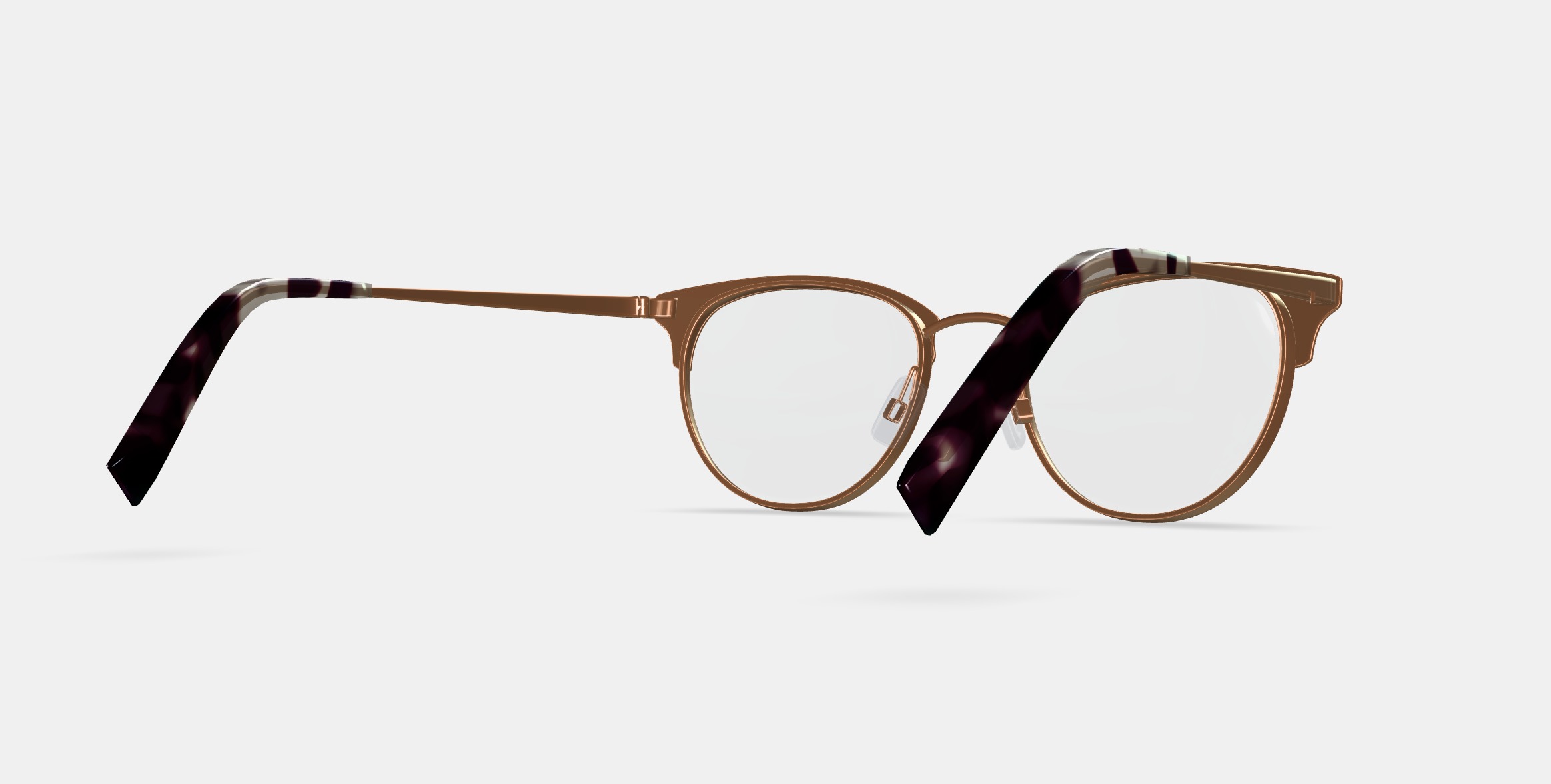 Blair Eyeglasses in Rose Gold 3D model_6