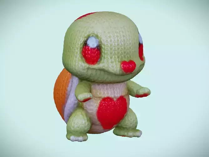 Cute knitted valentines tortoise  3D print model