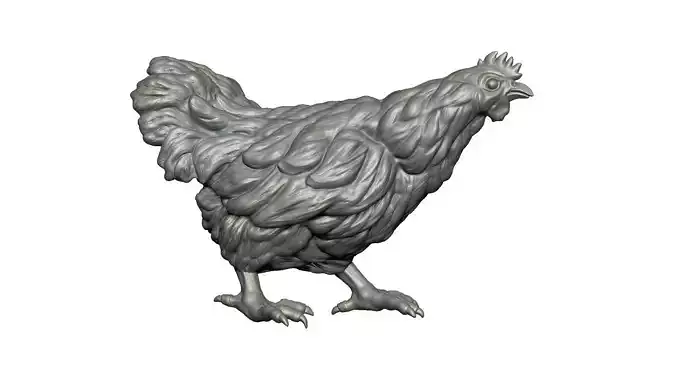 hen sculpture  3D print model
