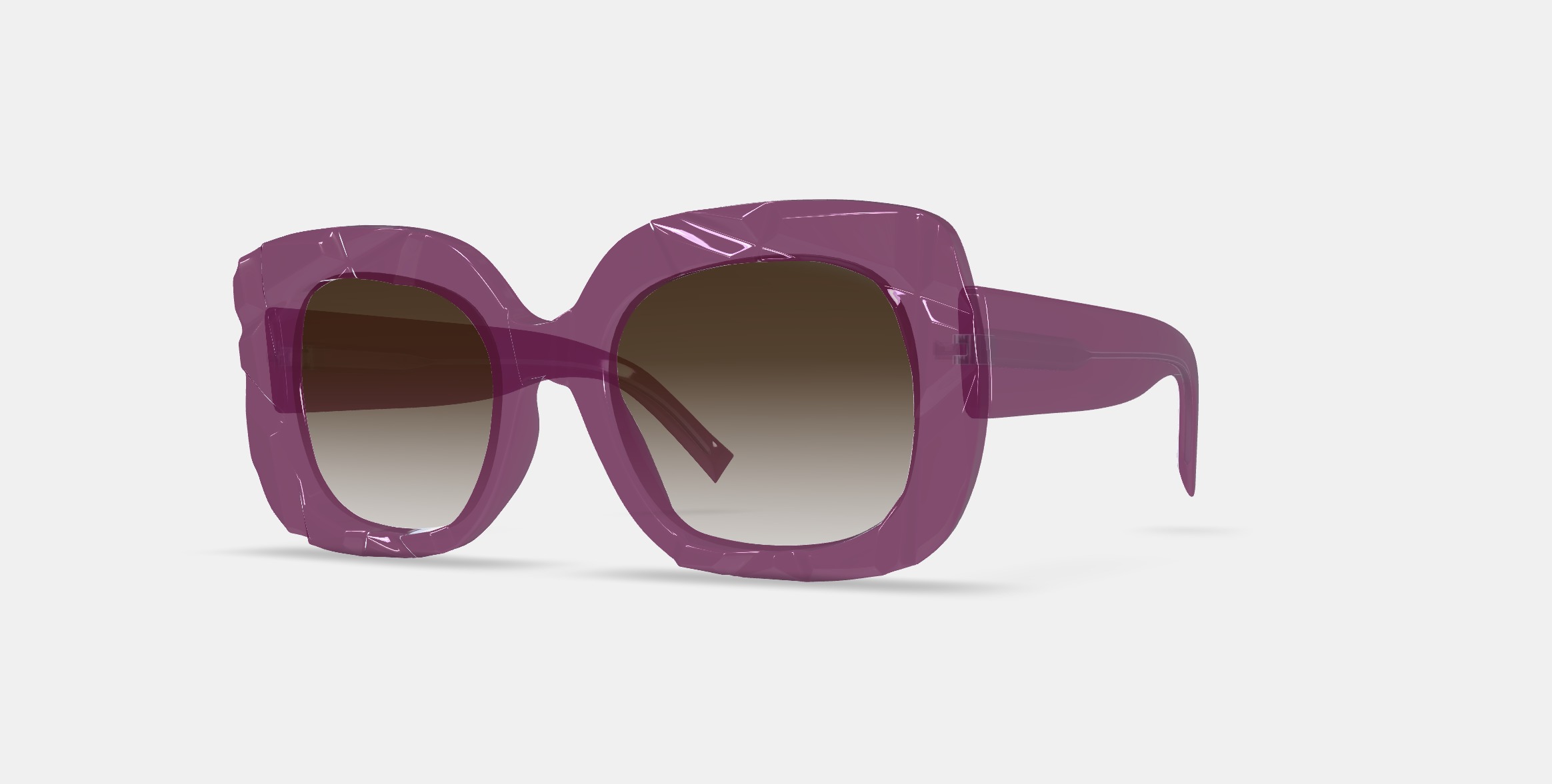 Johanna Sunglasses in Candied Berry Crystal 3D model_13