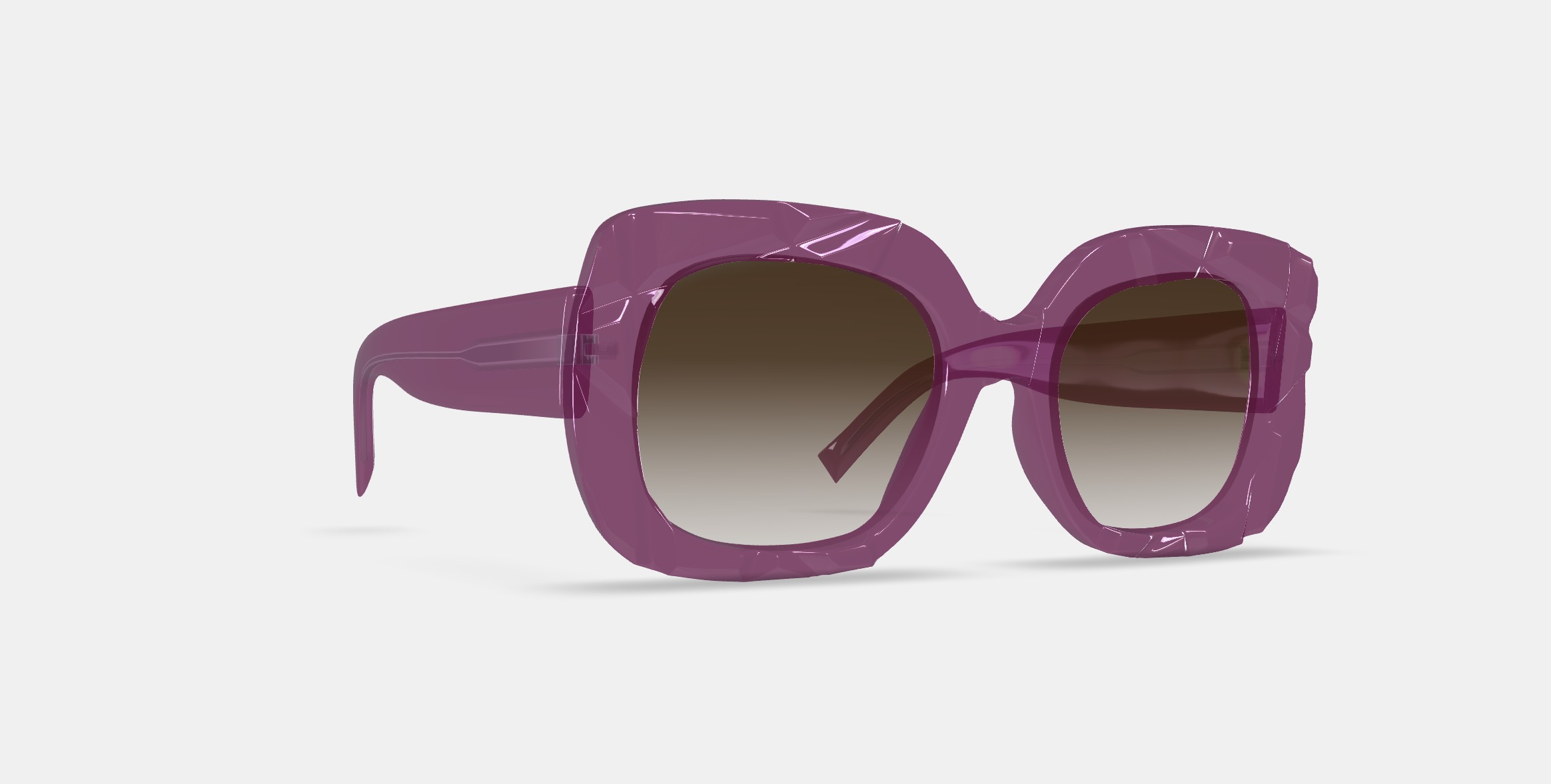 Johanna Sunglasses in Candied Berry Crystal 3D model_8