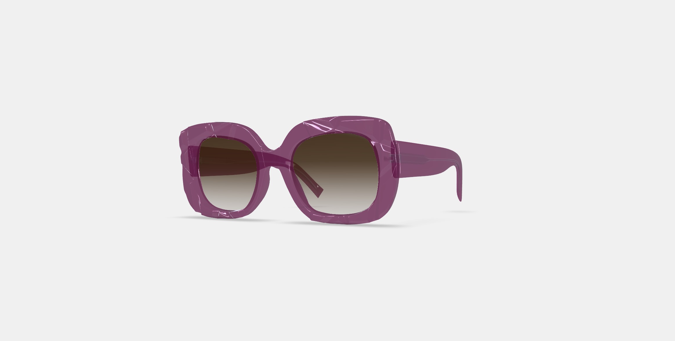 Johanna Sunglasses in Candied Berry Crystal 3D model_12