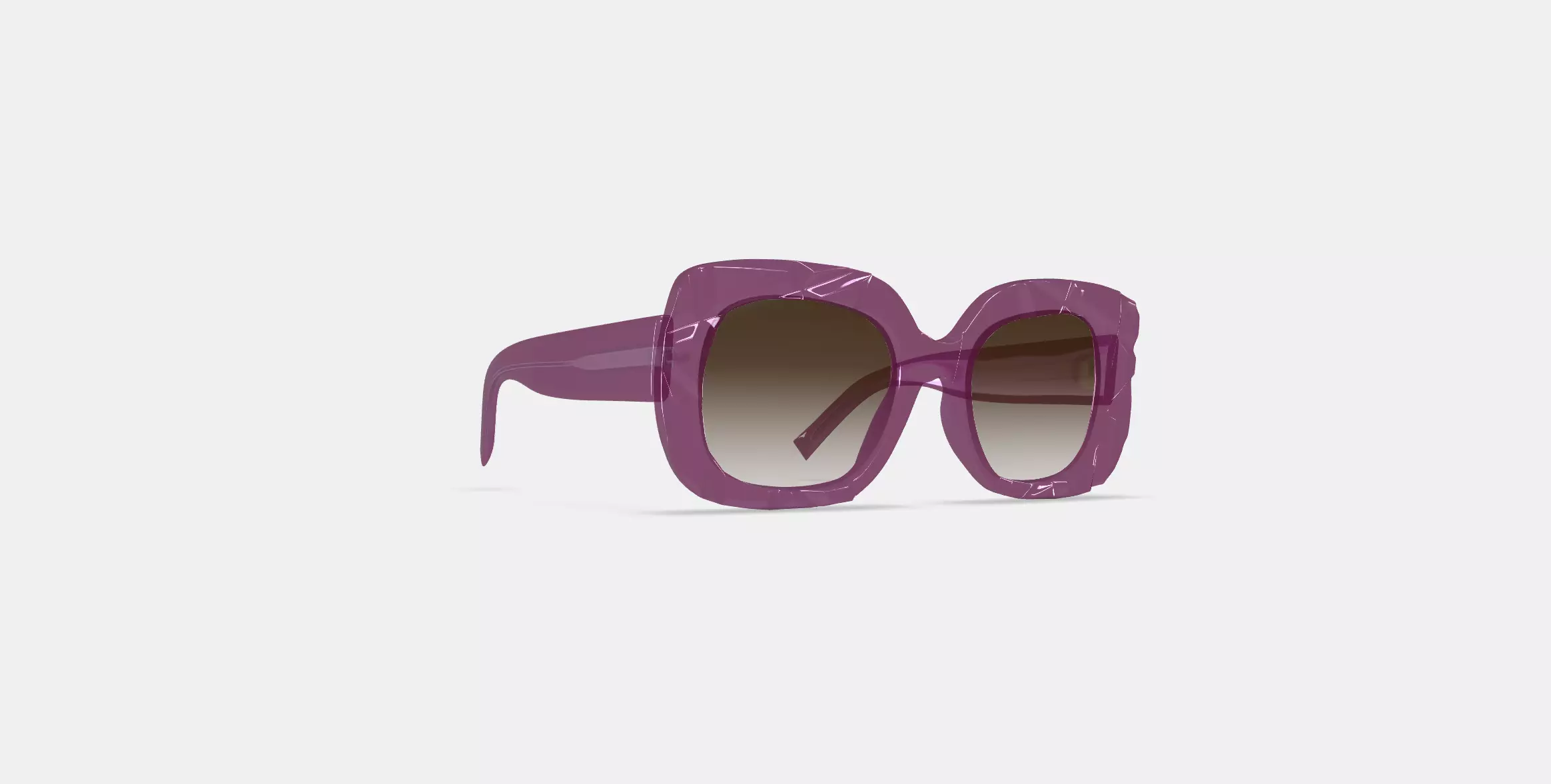 Johanna Sunglasses in Candied Berry Crystal 3D model_0