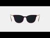 Maren Sunglasses in Oxblood Fade with Polished Gold 3D model_1