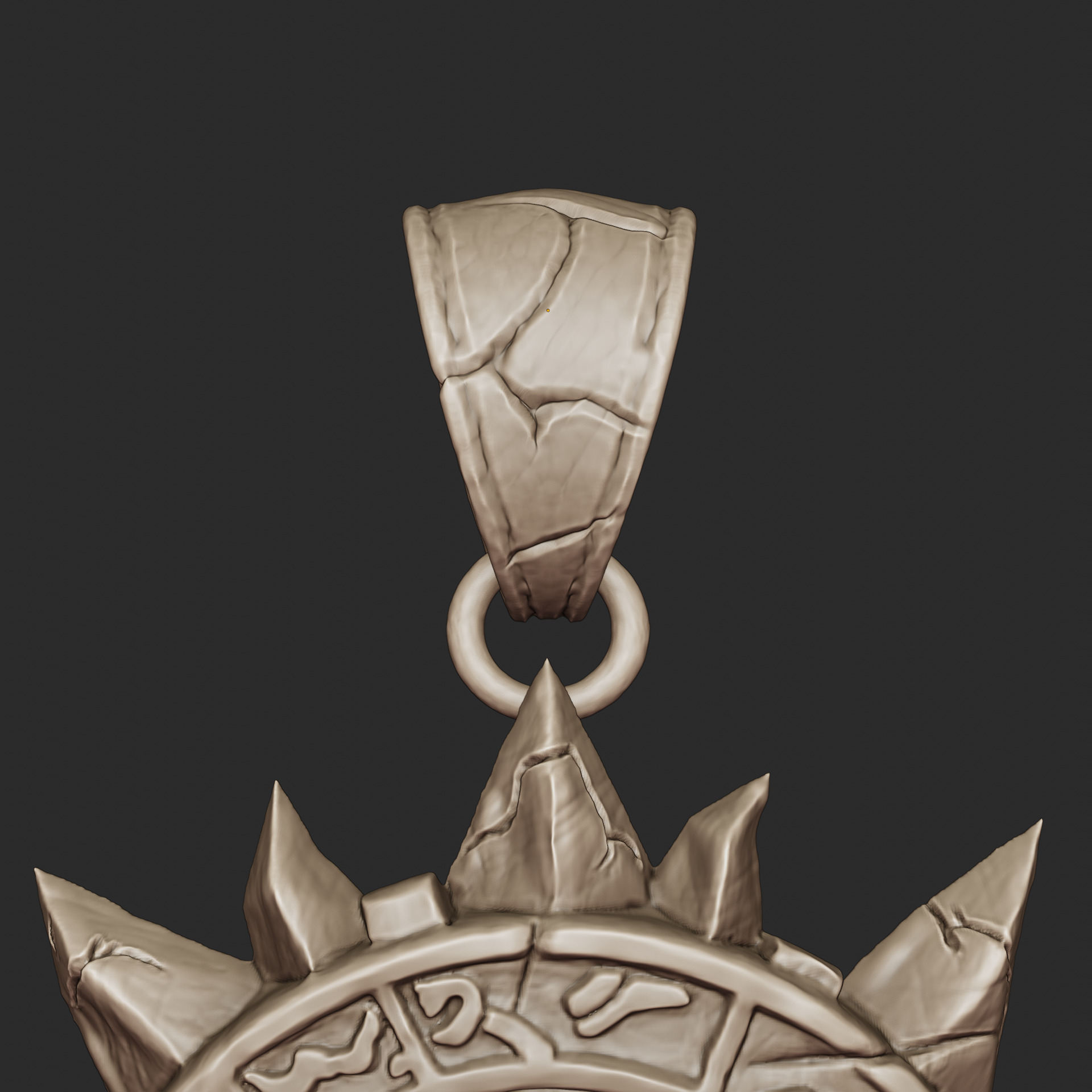 Sunstone Amulet - Ancient Mystic Pendant 3D Print Model 3D print model_6