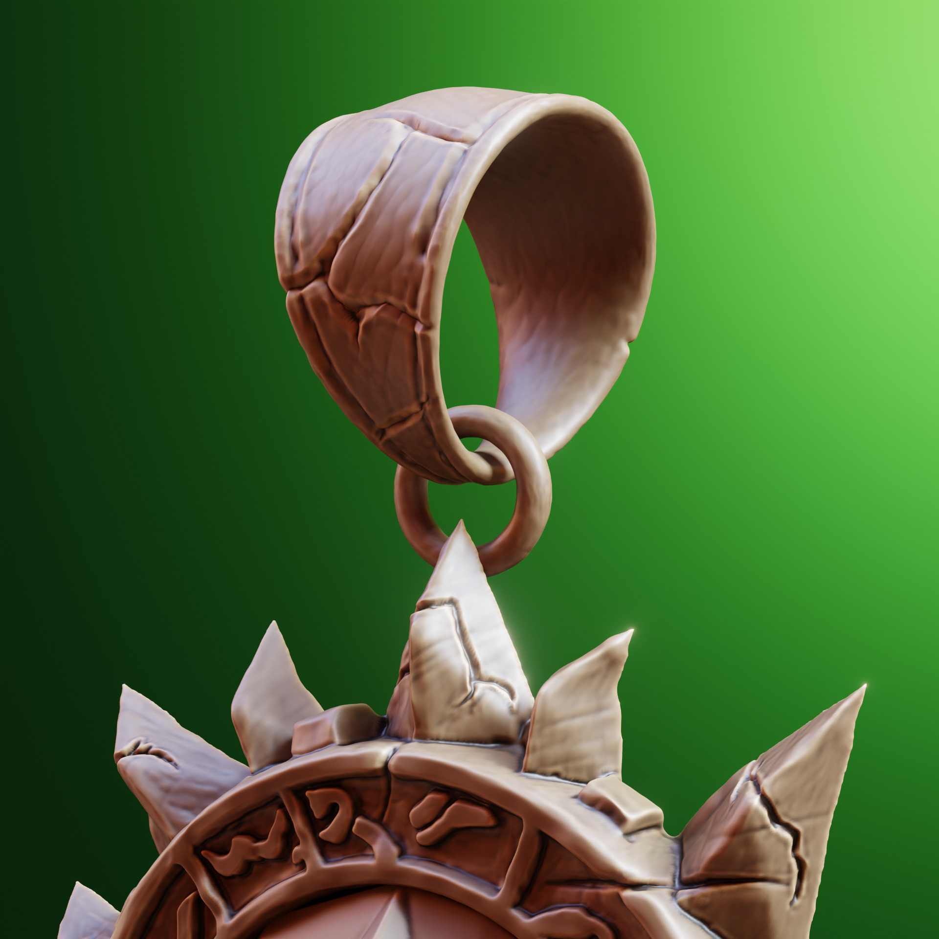 Sunstone Amulet - Ancient Mystic Pendant 3D Print Model 3D print model_4