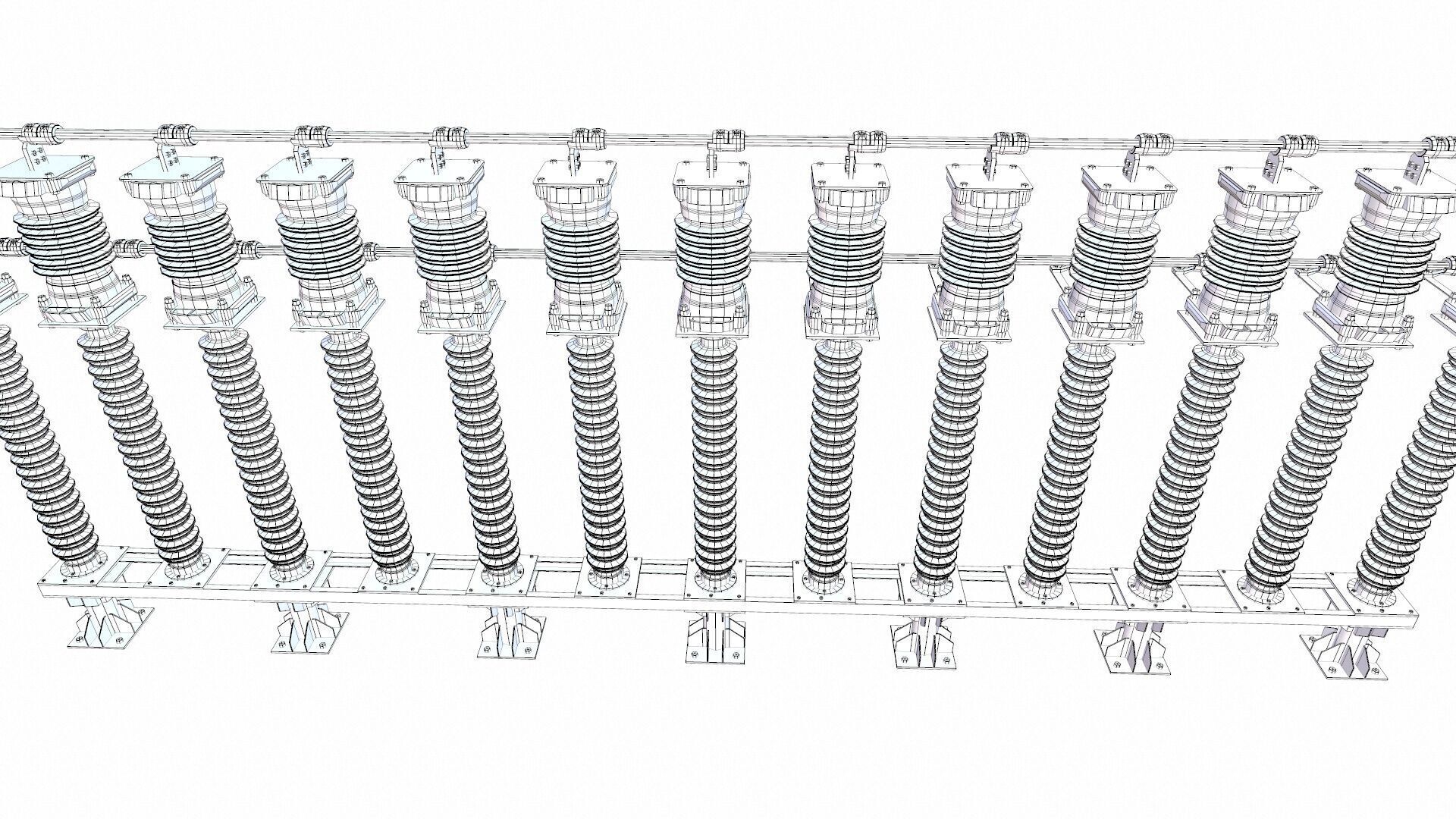 Electrical Accessories LA13 Connection Low-poly 3D model_9