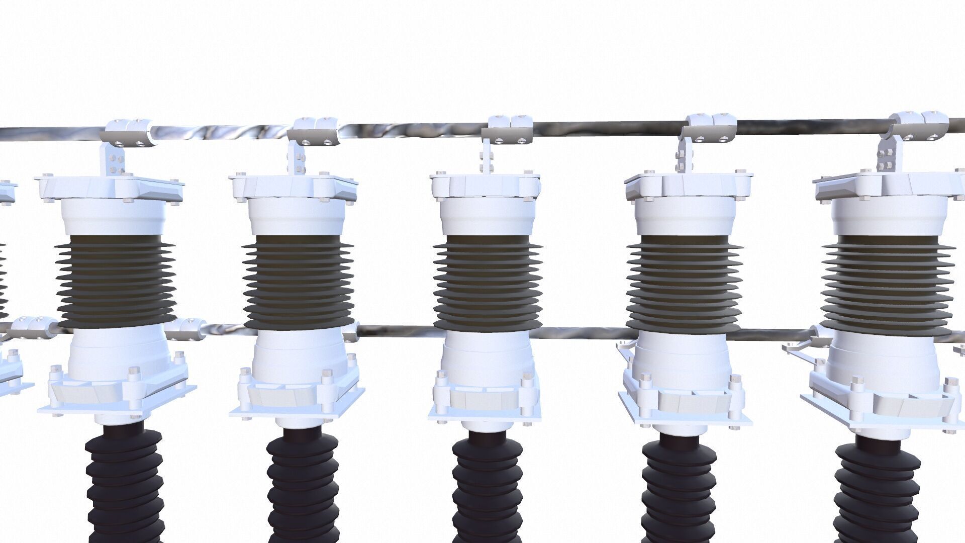 Electrical Accessories LA13 Connection Low-poly 3D model_4