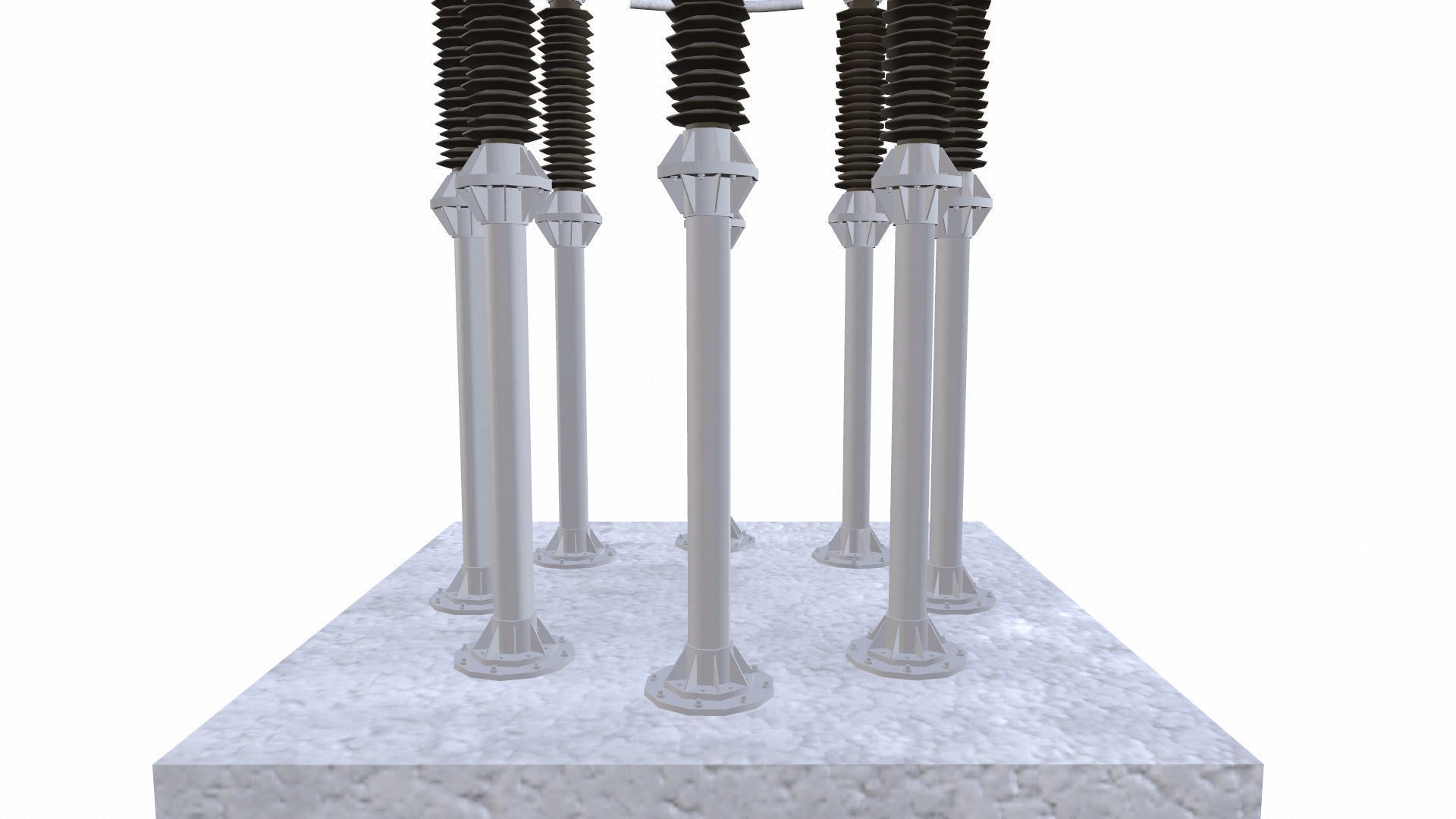 Electrical Accessories LV Smoothing Reactor Low-poly 3D model_4