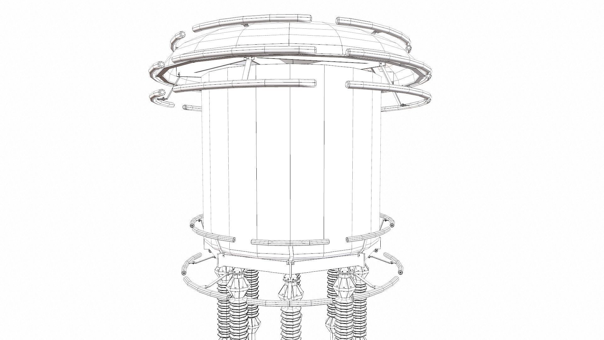 Electrical Accessories LV Smoothing Reactor Low-poly 3D model_13