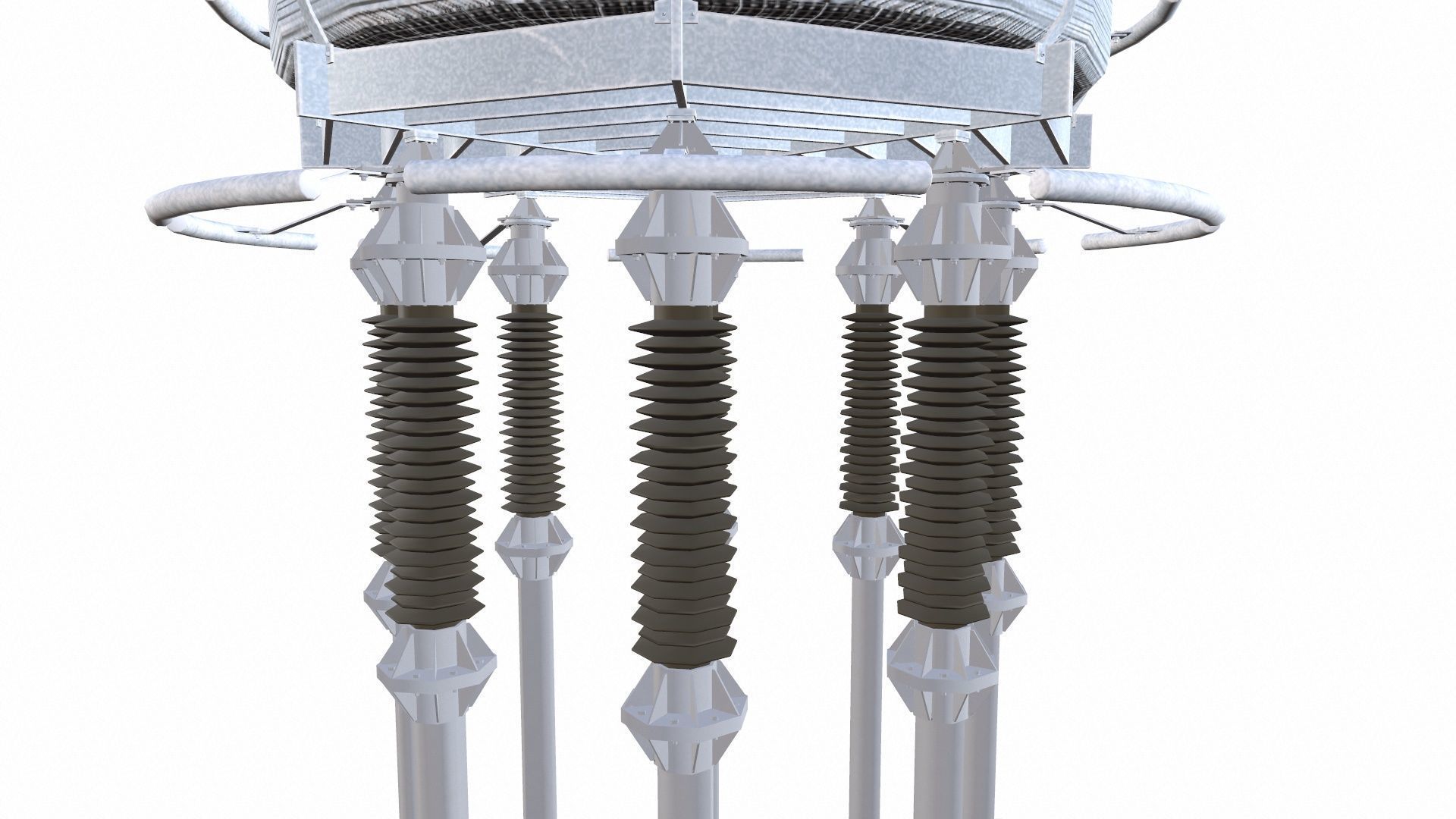 Electrical Accessories LV Smoothing Reactor Low-poly 3D model_3