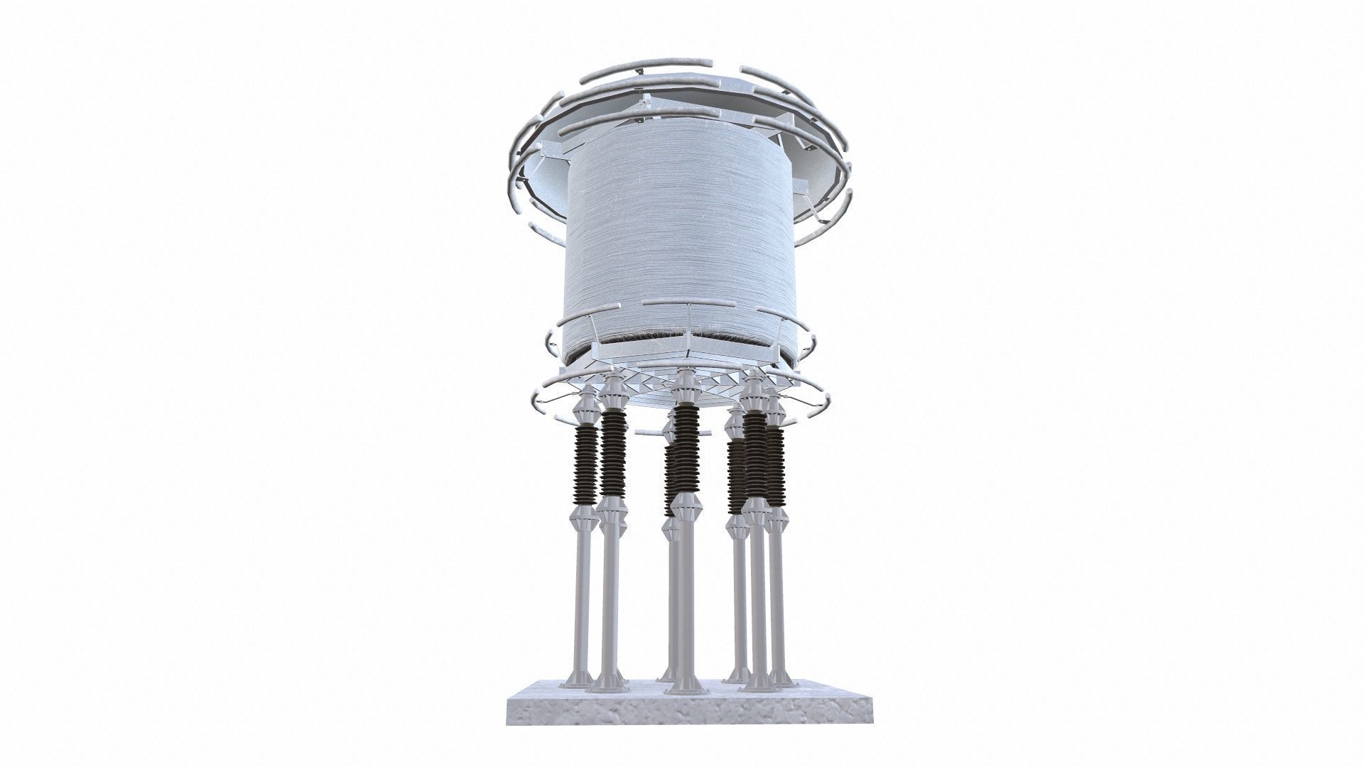 Electrical Accessories LV Smoothing Reactor Low-poly 3D model_8