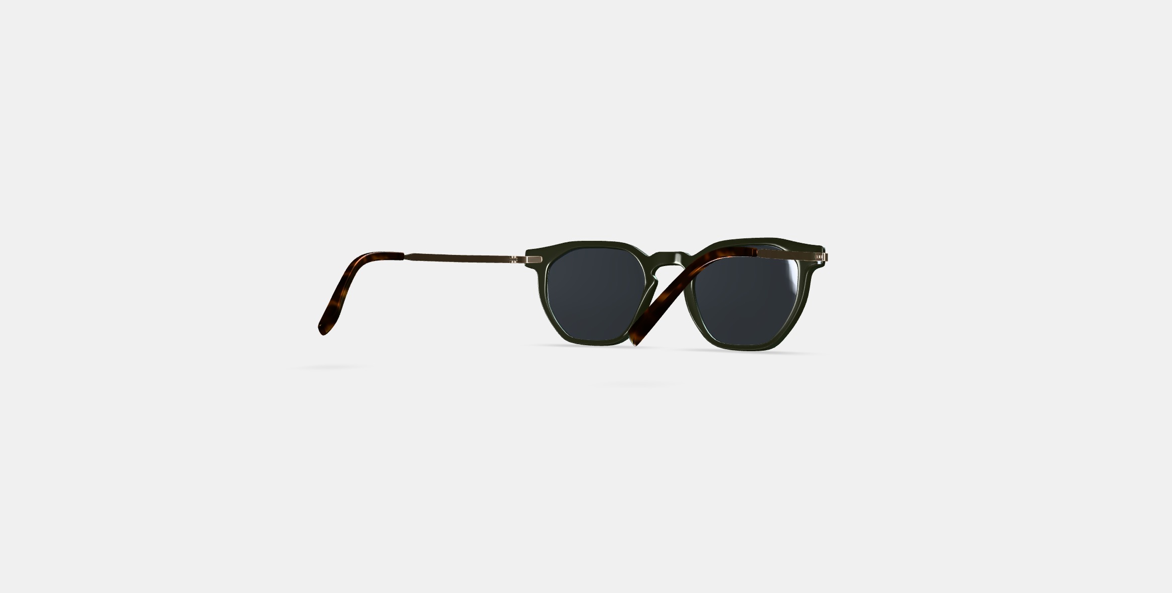 Rustin Sunglasses in Olive with Riesling 3D model_5
