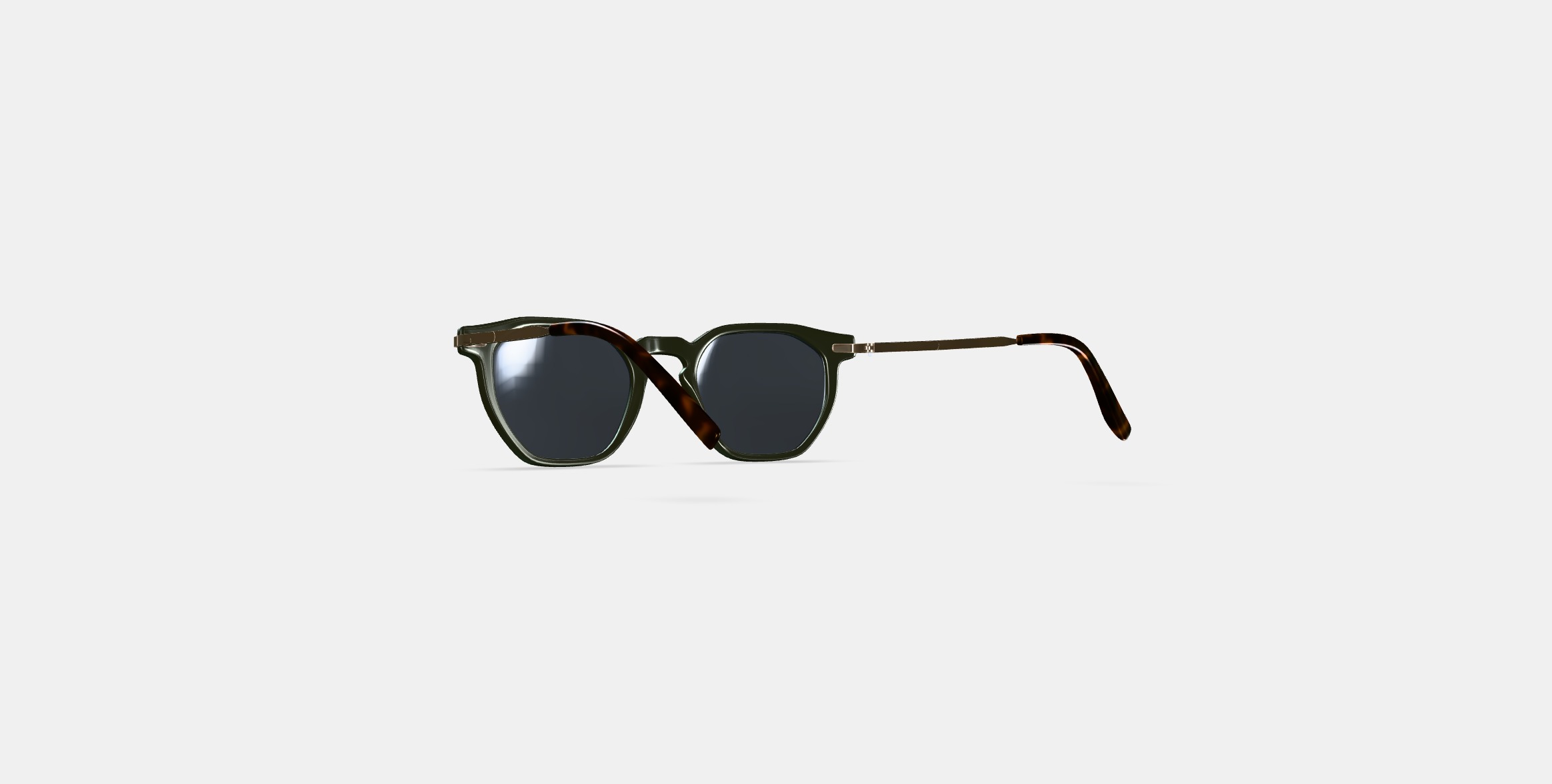 Rustin Sunglasses in Olive with Riesling 3D model_16